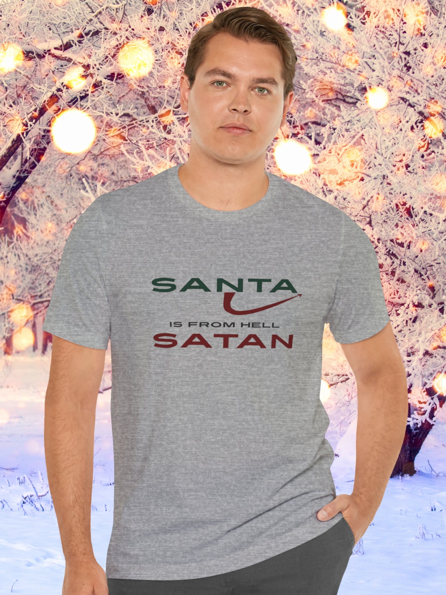 'Santa Is From Hell' Unisex T-Shirt, Anti-Santa Tee
