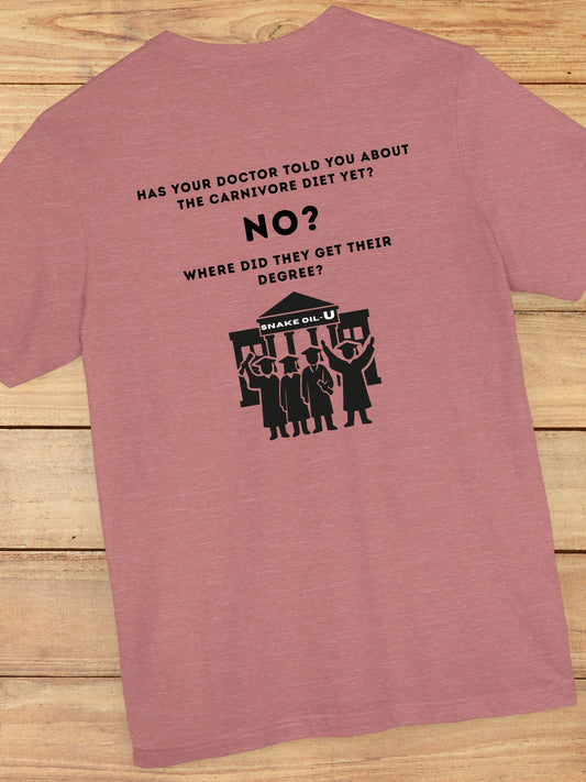 'Has Your Doctor Told You About the Carnivore Diet Yet?' Unisex T-Shirt, Carnivore Diet Apparel, Health and Wellness Tee