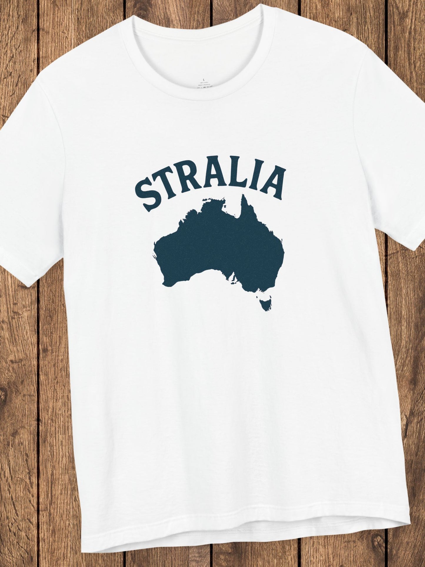 'Stralia' Map Graphic Unisex T-Shirt, Australia Lover Tee, Travel and Adventure