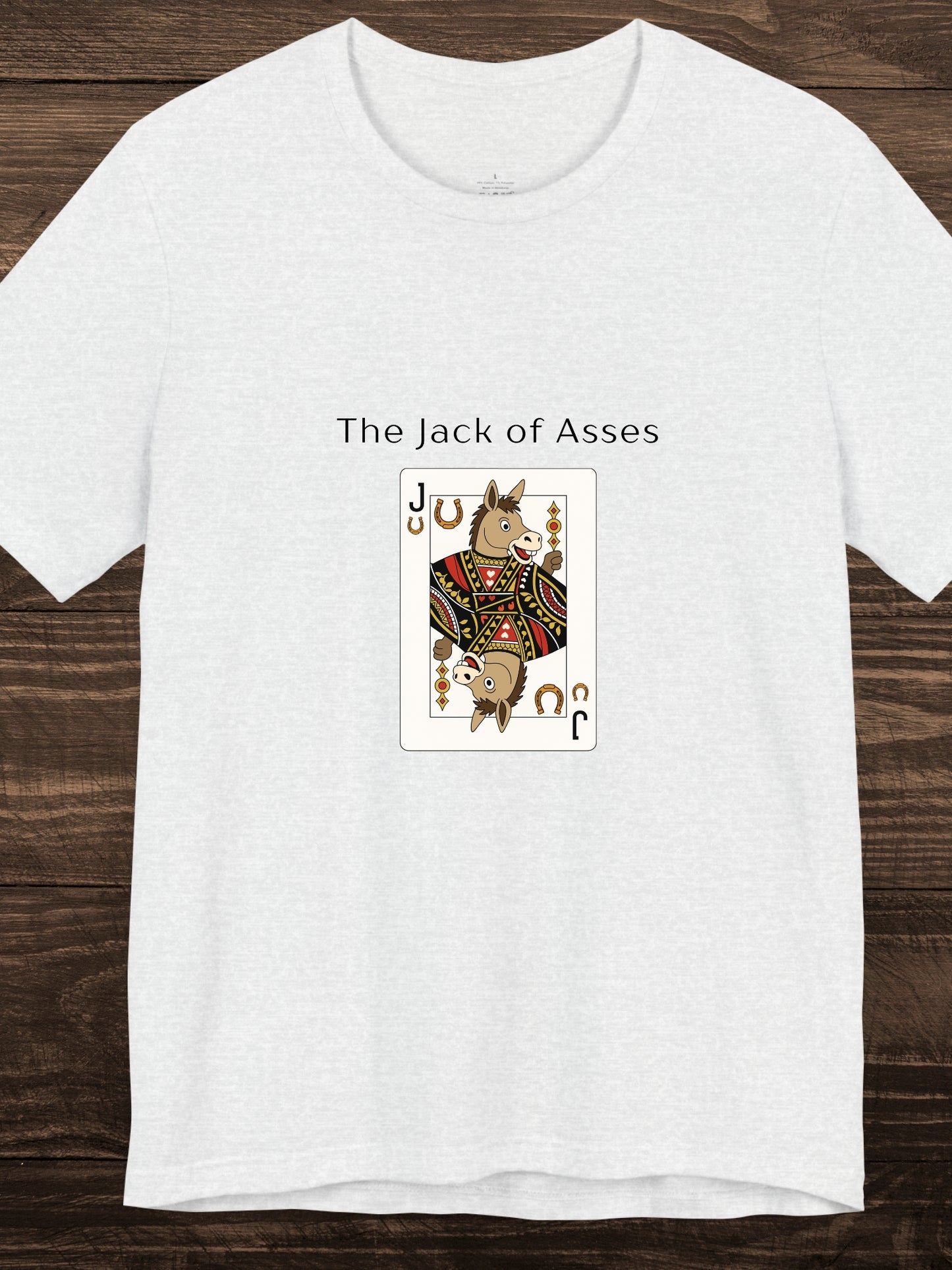 'The Jack of Asses' Donkey Playing Card Graphic Unisex T-Shirt, Humorous Playing Card