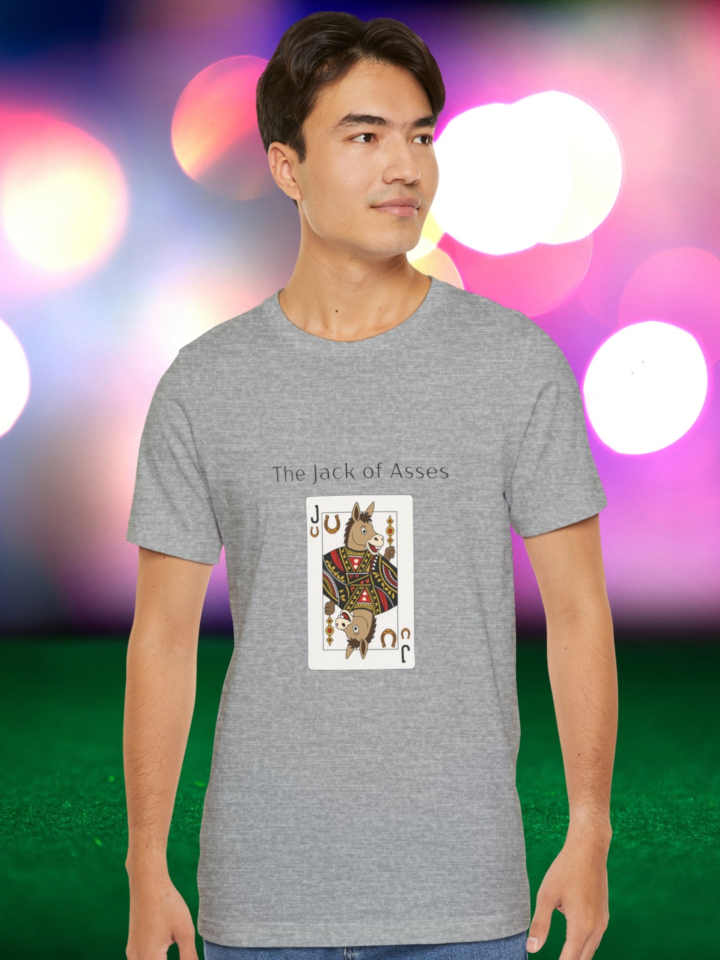 'The Jack of Asses' Donkey Playing Card Graphic Unisex T-Shirt, Humorous Playing Card