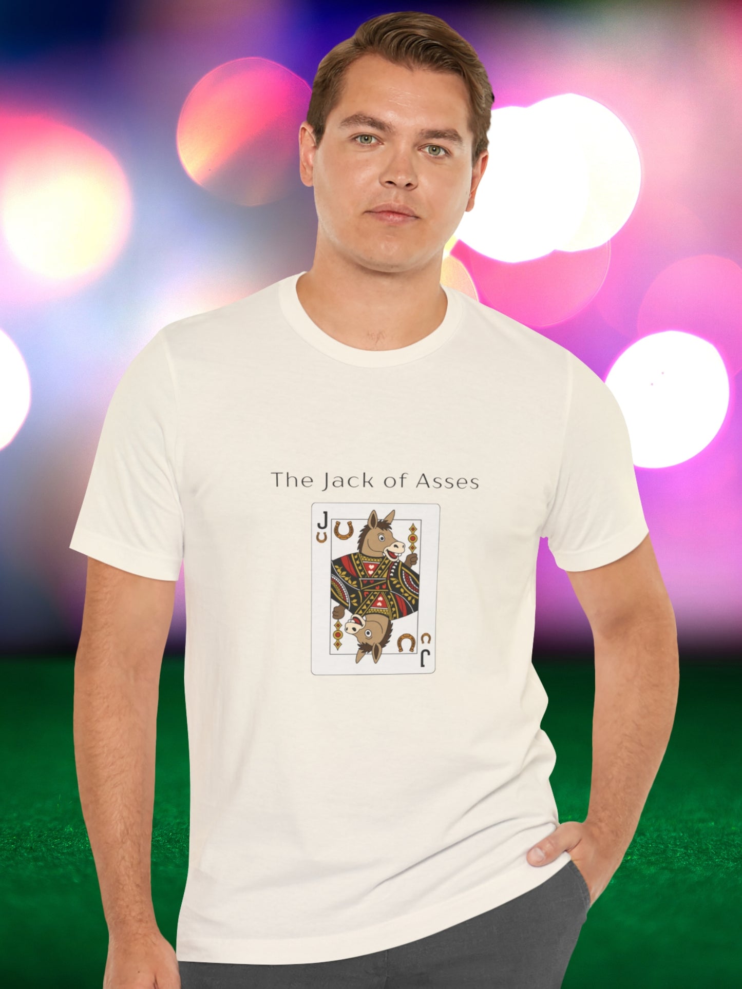 'The Jack of Asses' Donkey Playing Card Graphic Unisex T-Shirt, Humorous Playing Card
