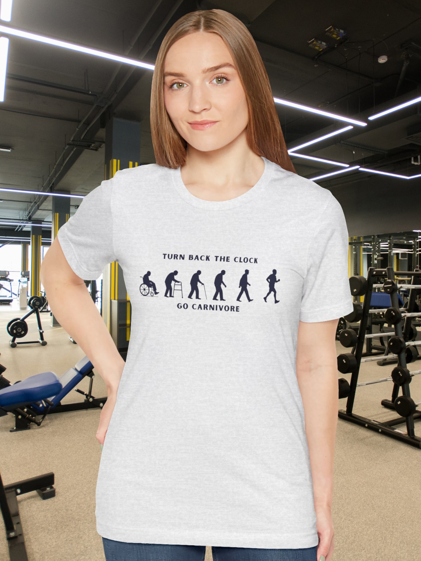 'Turn Back the Clock, Go Carnivore' Evolution of Healing Graphic Unisex T-Shirt, Health and Wellness Tee, Carnivore Diet Apparel
