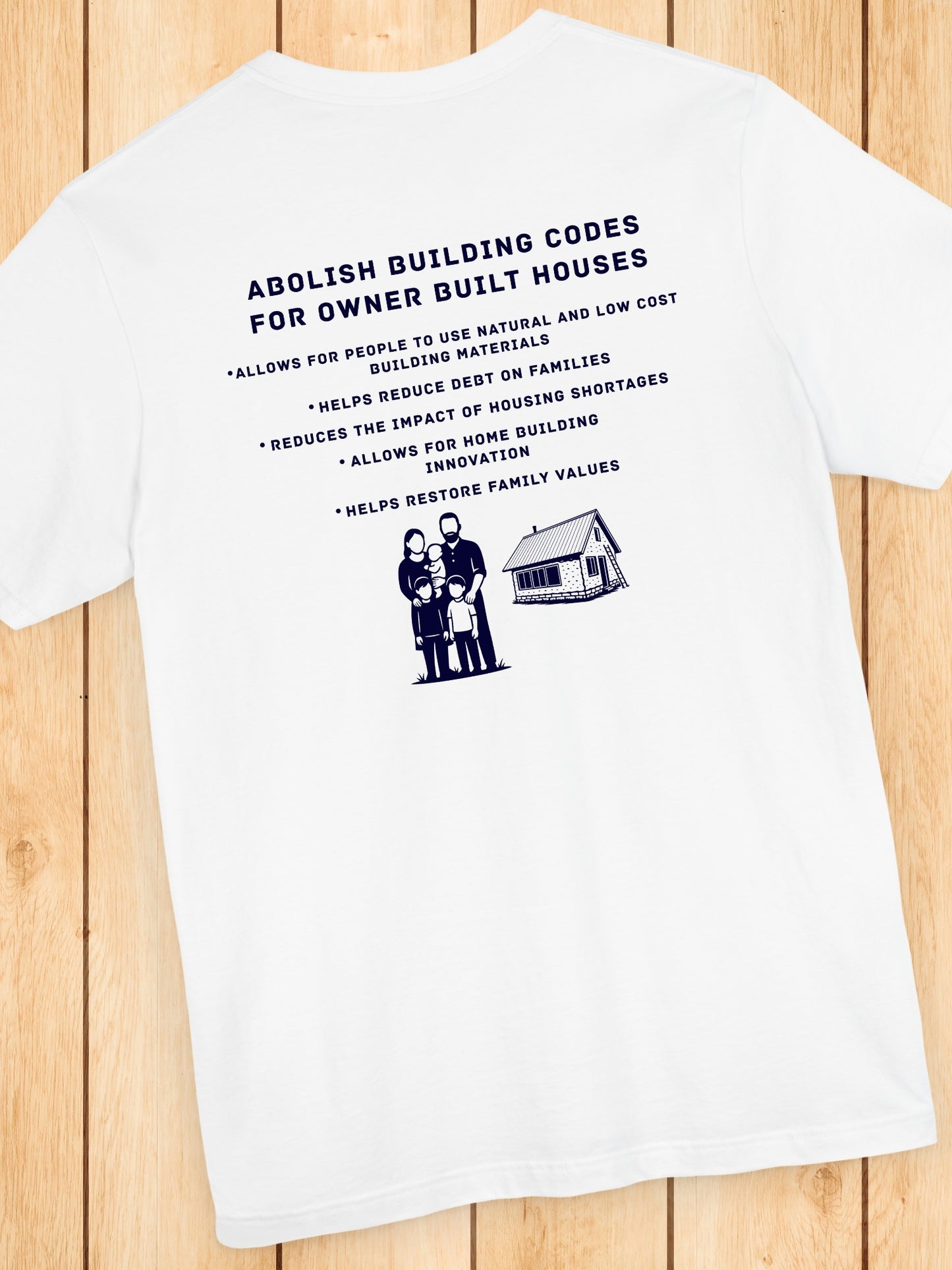 'Abolish Building Codes...' Unisex T-Shirt, Owner Builders Rights Tee, Freedom Apparel