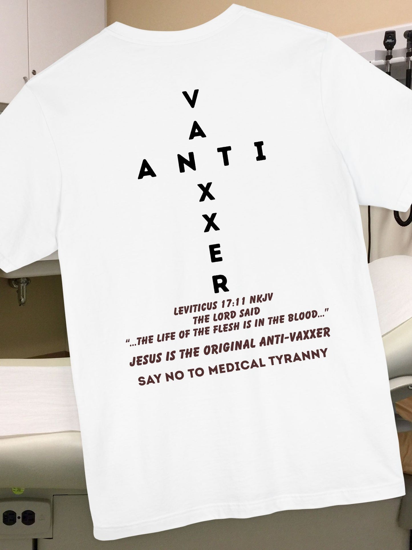 Anti-Vaxxer Short Sleeve Tee, Protest Shirt, Political Statement T-Shirt, Unisex Top for Activism, Slogan Tee for Freedom