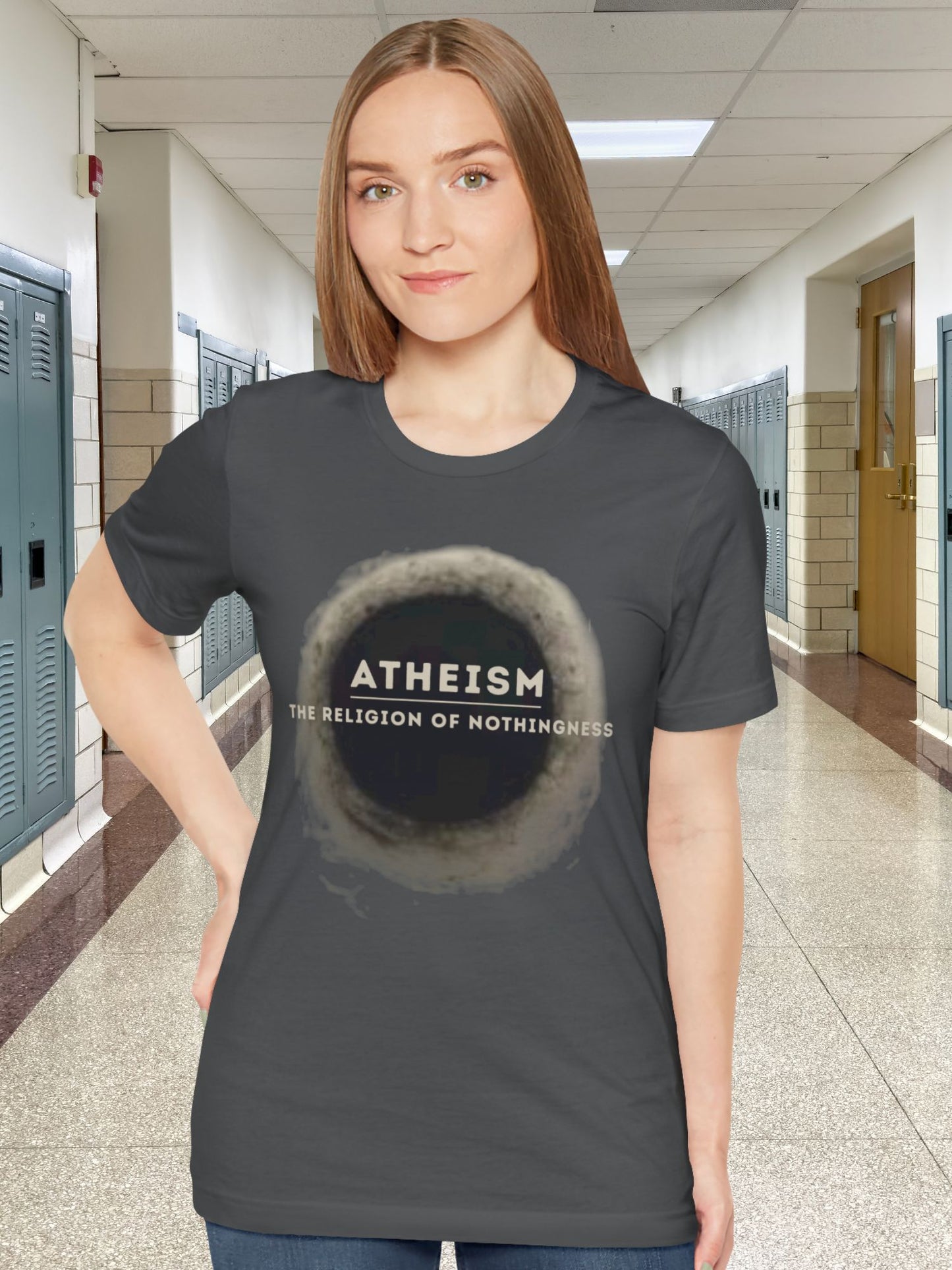 'Atheism, The Religion of Nothingness' Unisex T-Shirt, Anti-Atheist Tee