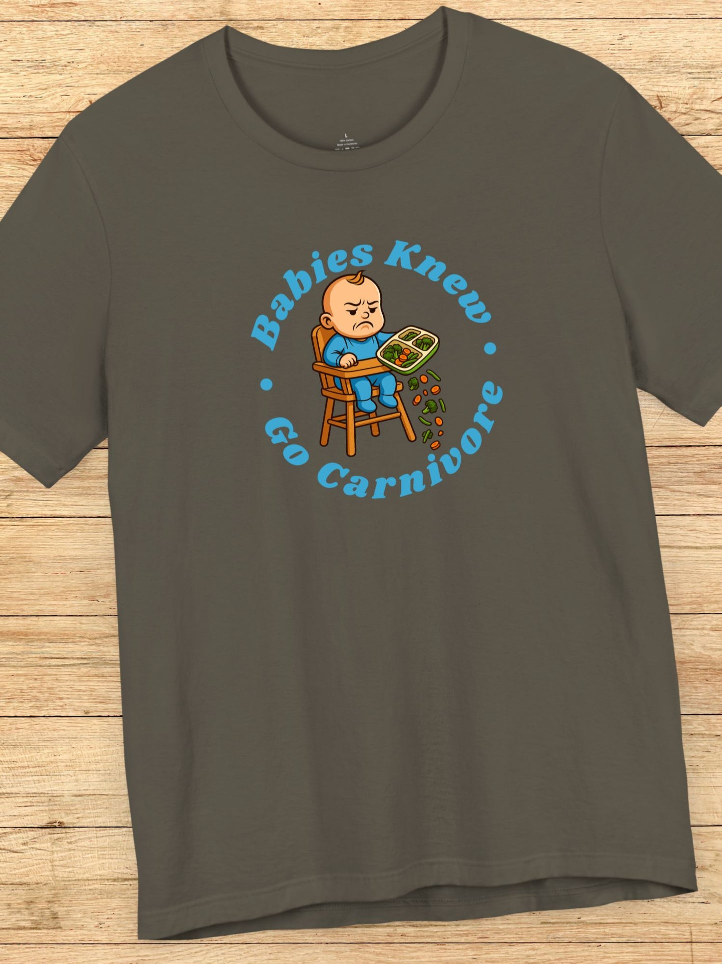 'Babbies Knew, Go Carnivore' Disappointed Baby Graphic Unisex T-Shirt, Carnivore Diet Apparel
