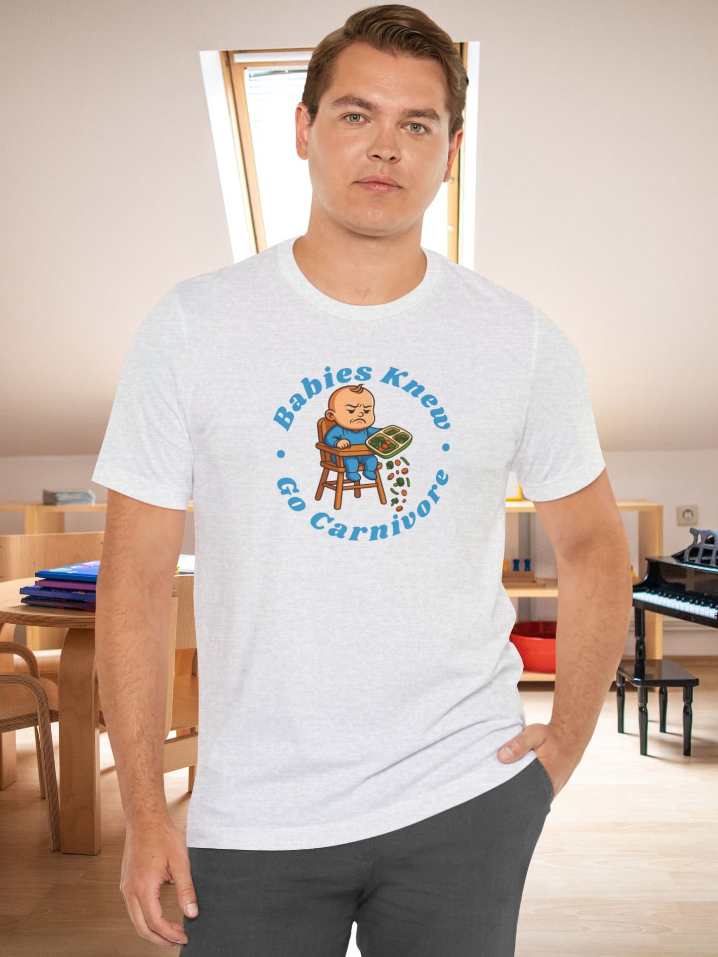 'Babbies Knew, Go Carnivore' Disappointed Baby Graphic Unisex T-Shirt, Carnivore Diet Apparel