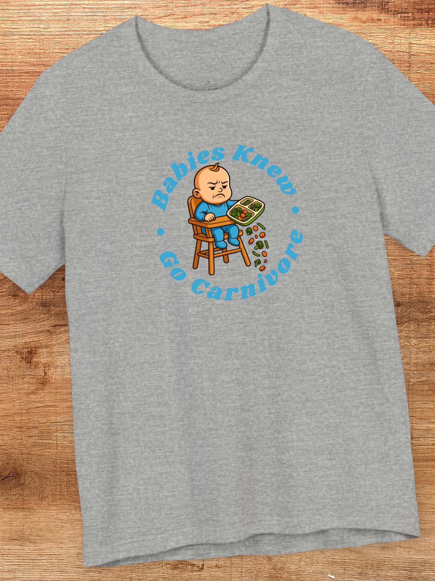 'Babbies Knew, Go Carnivore' Disappointed Baby Graphic Unisex T-Shirt, Carnivore Diet Apparel