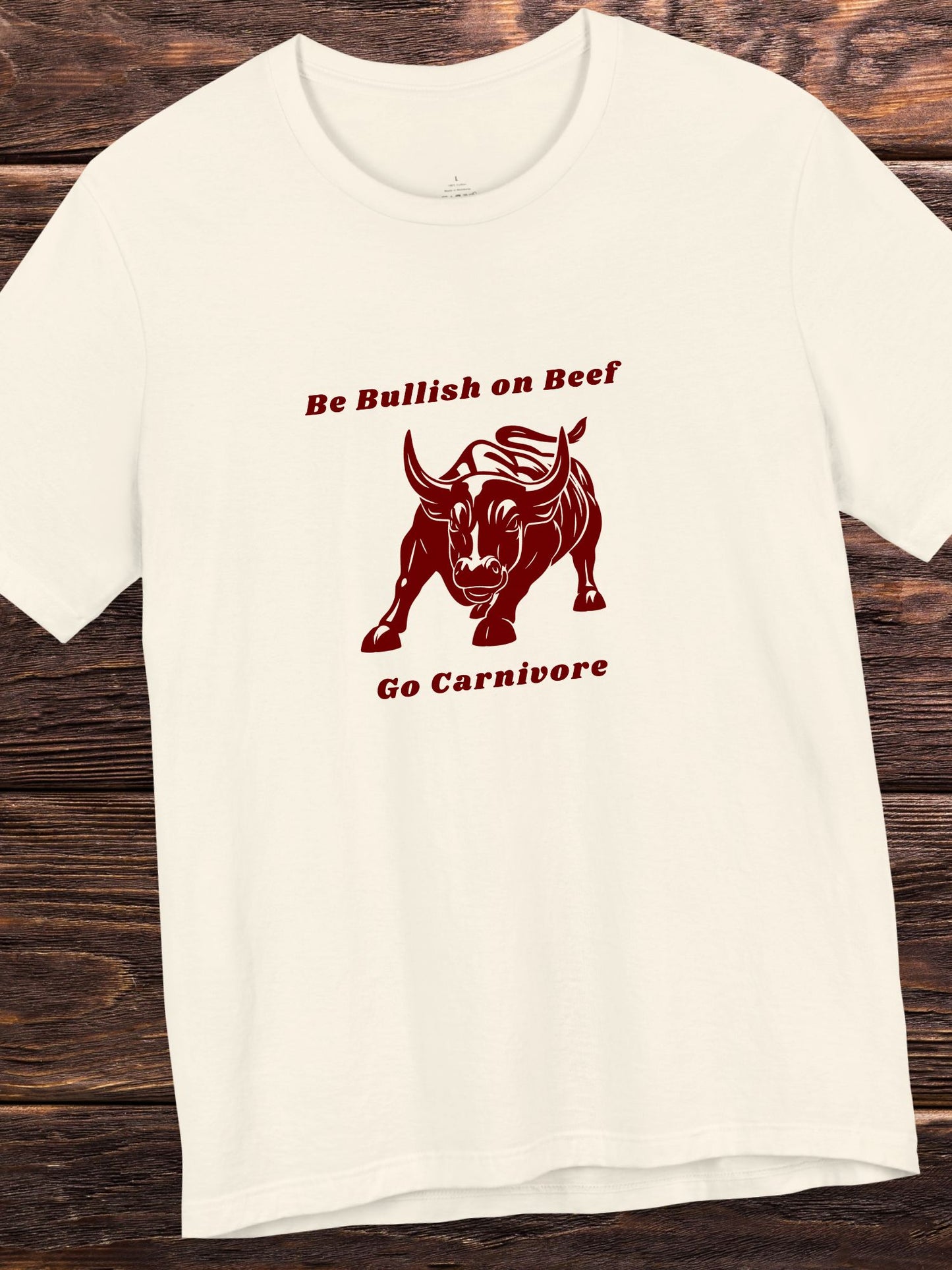 'Be Bullish on Beef, Go Carnivore' Wallstreet Bull Graphic Unisex T-Shirt, Carnivore Diet, Health and Wellness, Invest in Your Health