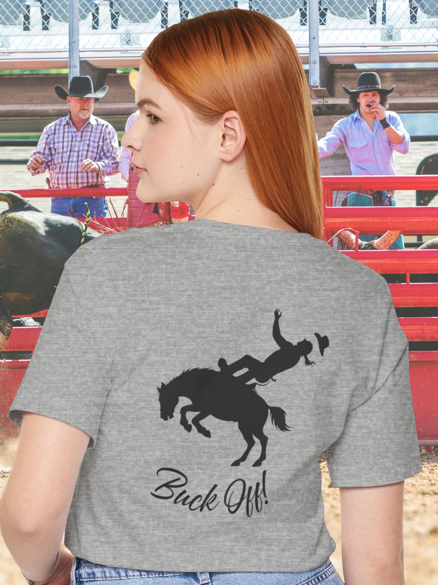 "Buck Off!" Unisex T-Shirt - Fun Cowboy T-Shirt for Rodeo Lovers