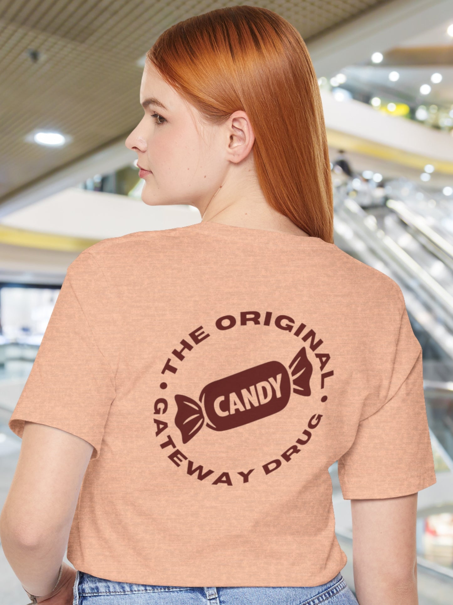 'Candy, The Original Gateway Drug' Candy Graphic Unisex T-Shirt, Anti-Candy Tee, Drug Awareness Tee, Heath Education Apparel
