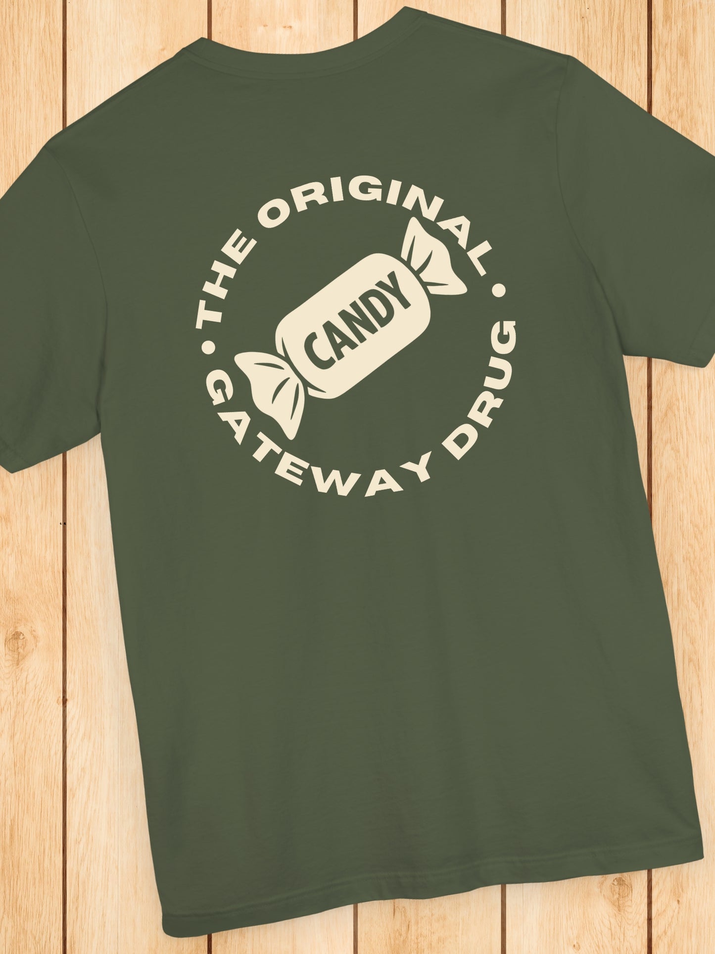 'Candy, The Original Gateway Drug' Candy Graphic Unisex T-Shirt, Anti-Candy Tee, Drug Awareness Tee, Heath Education Apparel
