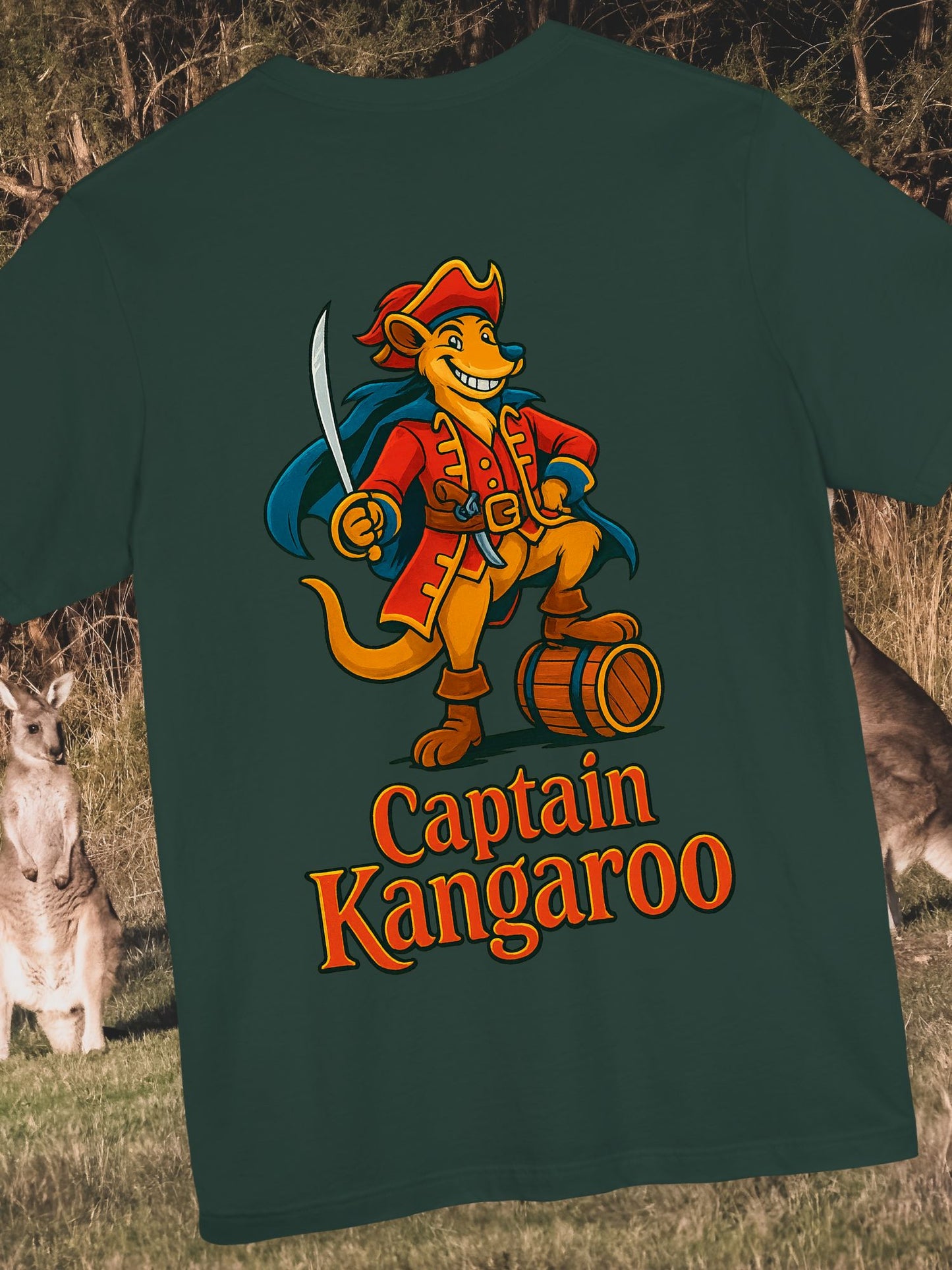 "Captain Kangaroo" Unisex Tee, Fun Graphic Shirt, Vintage Style T-Shirt, Cozy Everyday Wear, Great Gift Idea