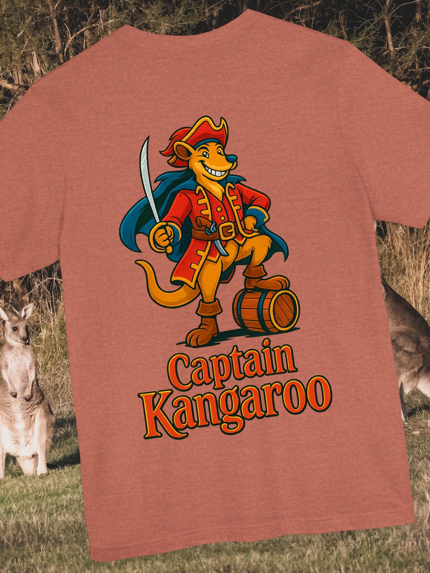 "Captain Kangaroo" Unisex Tee, Fun Graphic Shirt, Vintage Style T-Shirt, Cozy Everyday Wear, Great Gift Idea