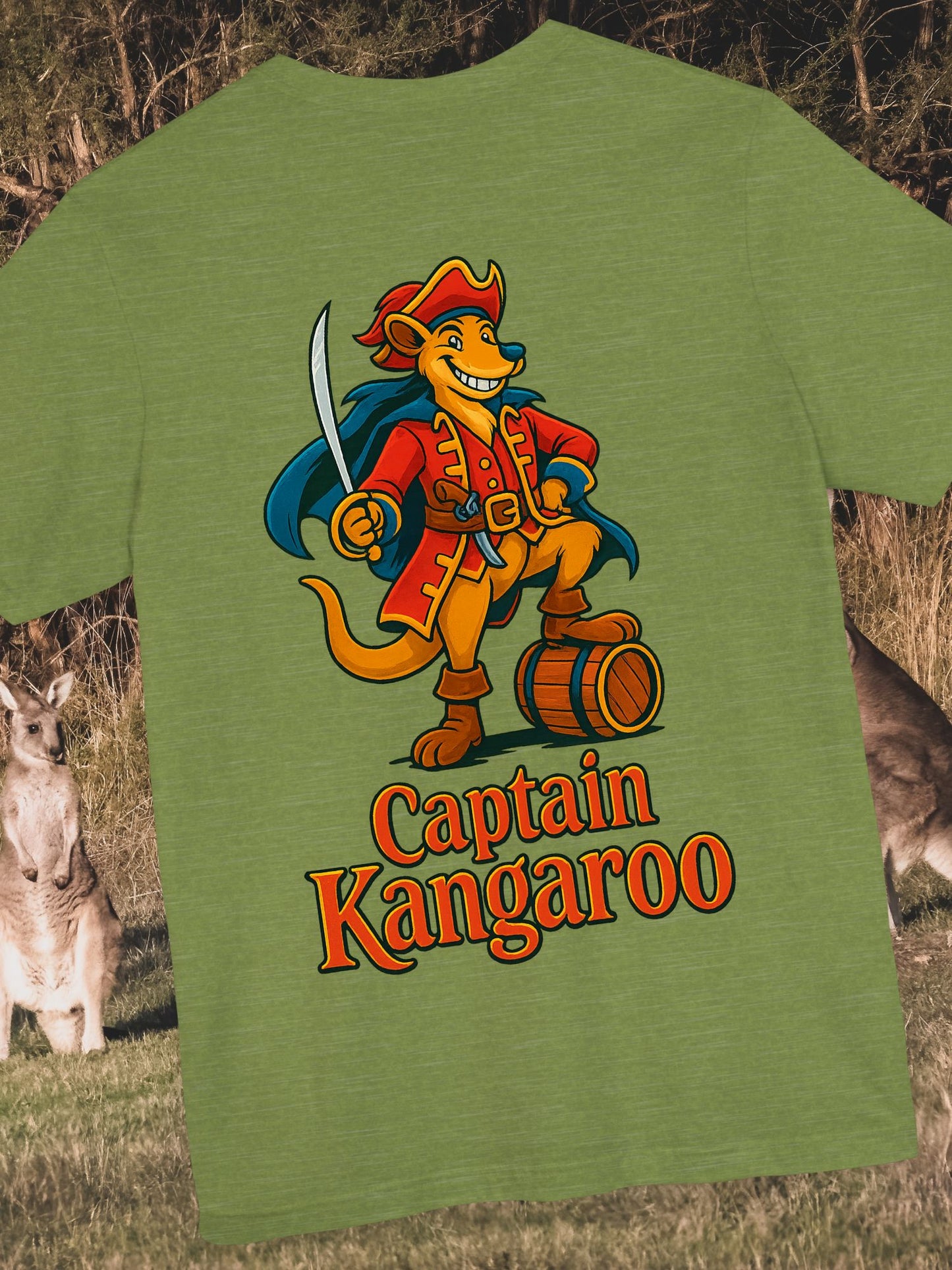 "Captain Kangaroo" Unisex Tee, Fun Graphic Shirt, Vintage Style T-Shirt, Cozy Everyday Wear, Great Gift Idea