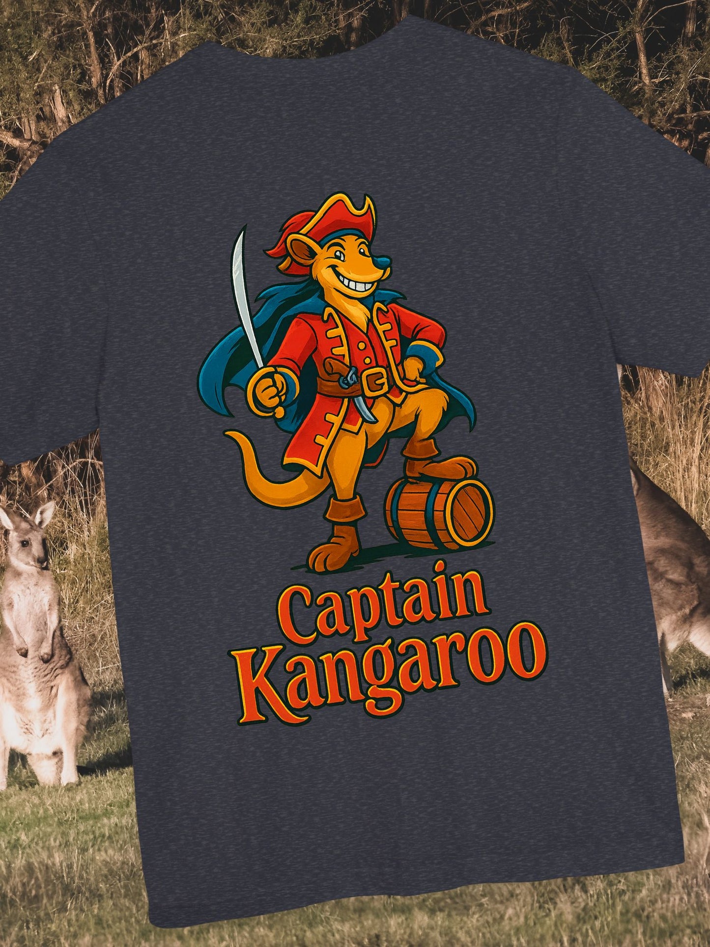 "Captain Kangaroo" Unisex Tee, Fun Graphic Shirt, Vintage Style T-Shirt, Cozy Everyday Wear, Great Gift Idea