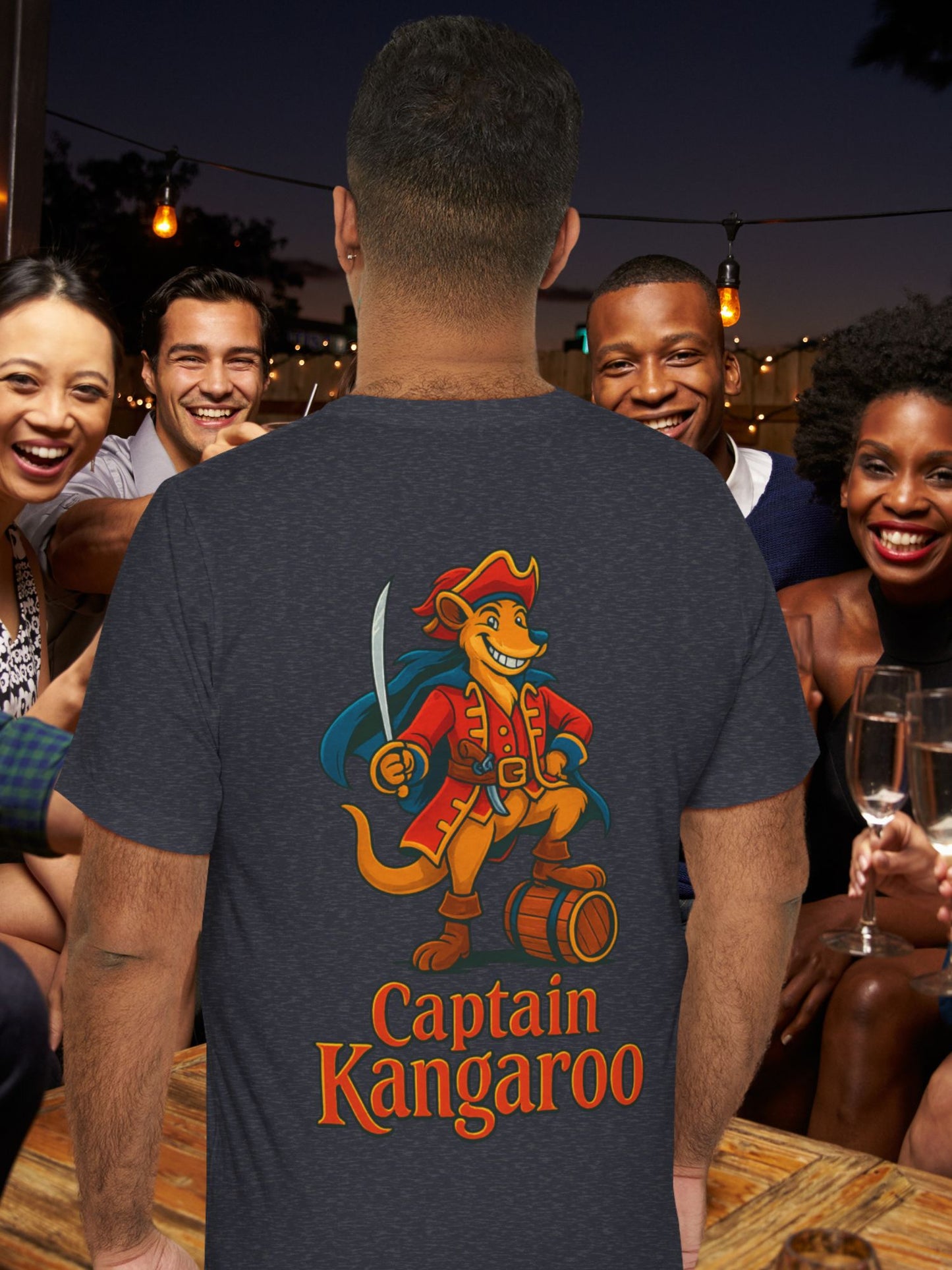 "Captain Kangaroo" Unisex Tee, Fun Graphic Shirt, Vintage Style T-Shirt, Cozy Everyday Wear, Great Gift Idea
