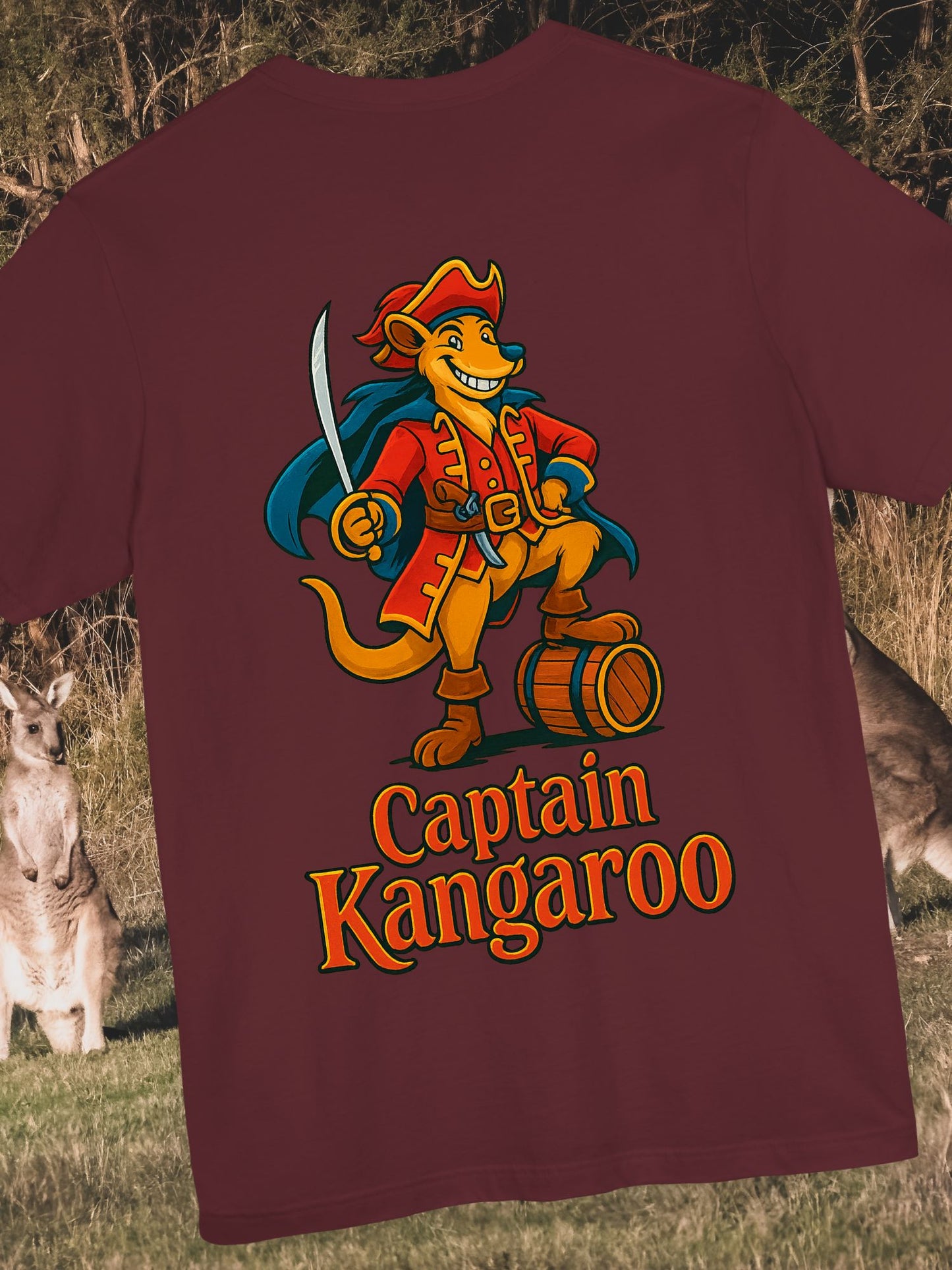 "Captain Kangaroo" Unisex Tee, Fun Graphic Shirt, Vintage Style T-Shirt, Cozy Everyday Wear, Great Gift Idea
