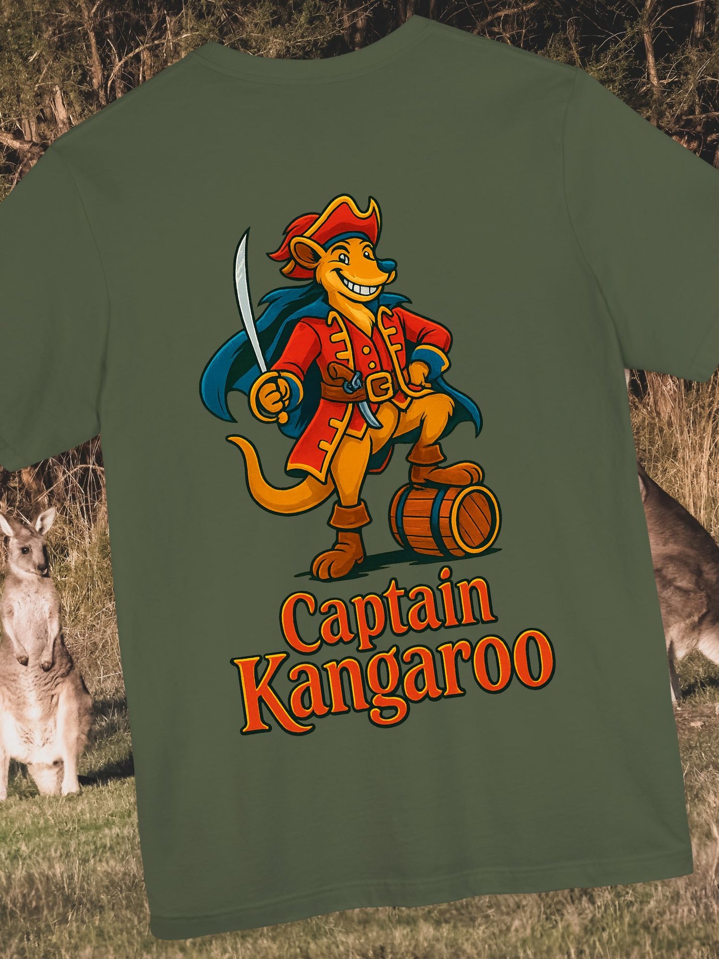 "Captain Kangaroo" Unisex Tee, Fun Graphic Shirt, Vintage Style T-Shirt, Cozy Everyday Wear, Great Gift Idea