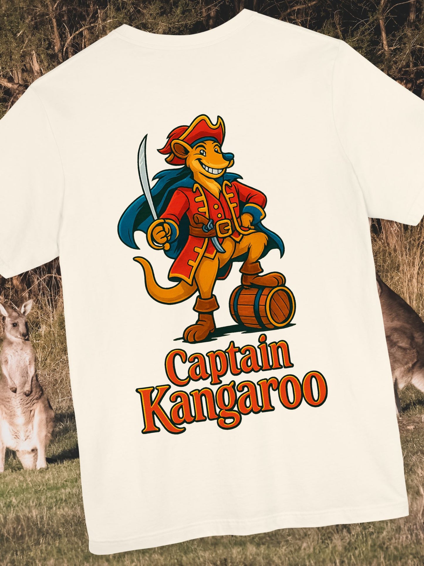 "Captain Kangaroo" Unisex Tee, Fun Graphic Shirt, Vintage Style T-Shirt, Cozy Everyday Wear, Great Gift Idea