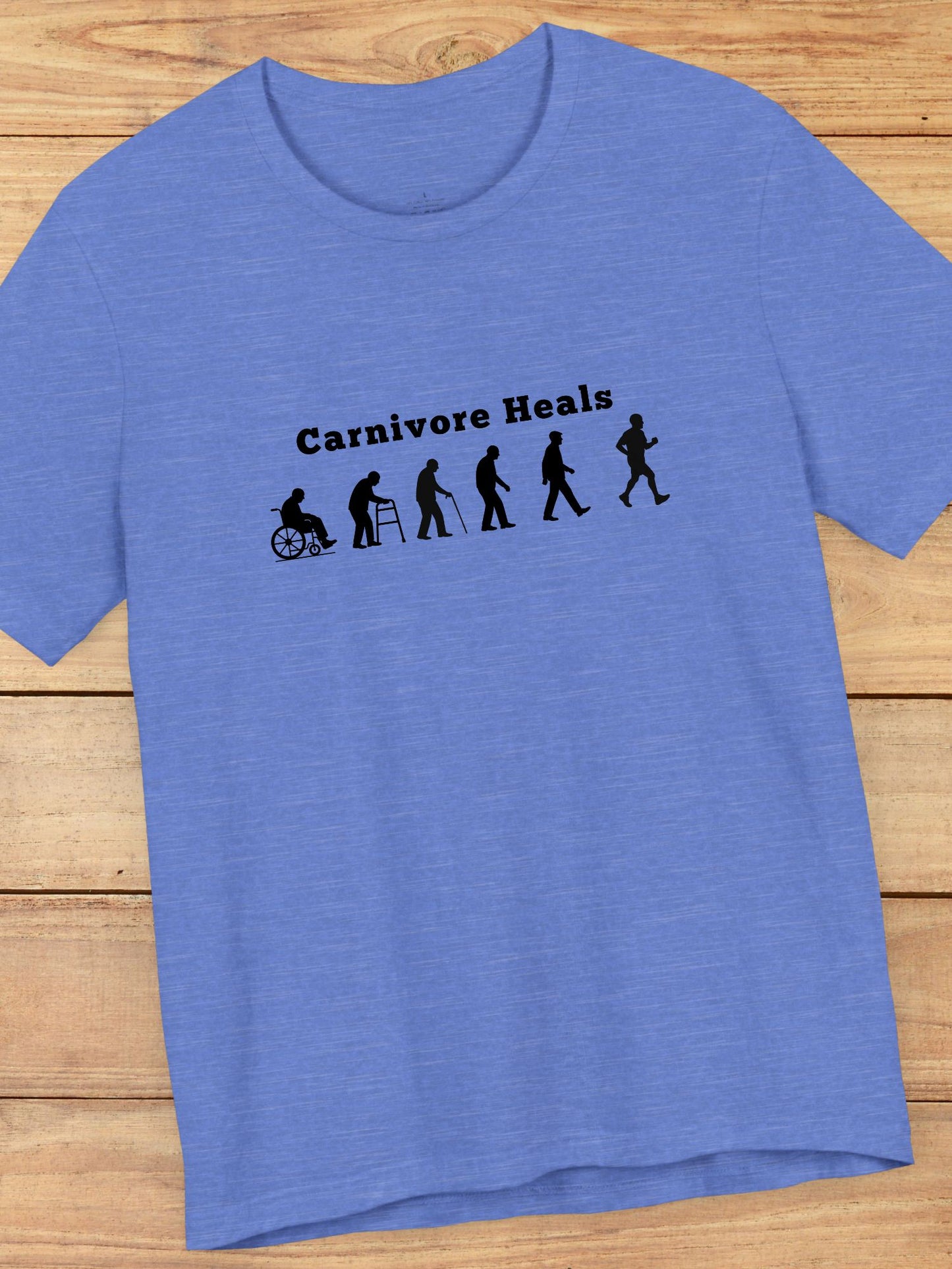 'Carnivore Heals' Unisex T-Shirt - Evolution of Carnivore Wellness Graphic, Carnivore Diet Apparel, Gift for Health Enthusiasts, Educational Tee, Heath and Wellness