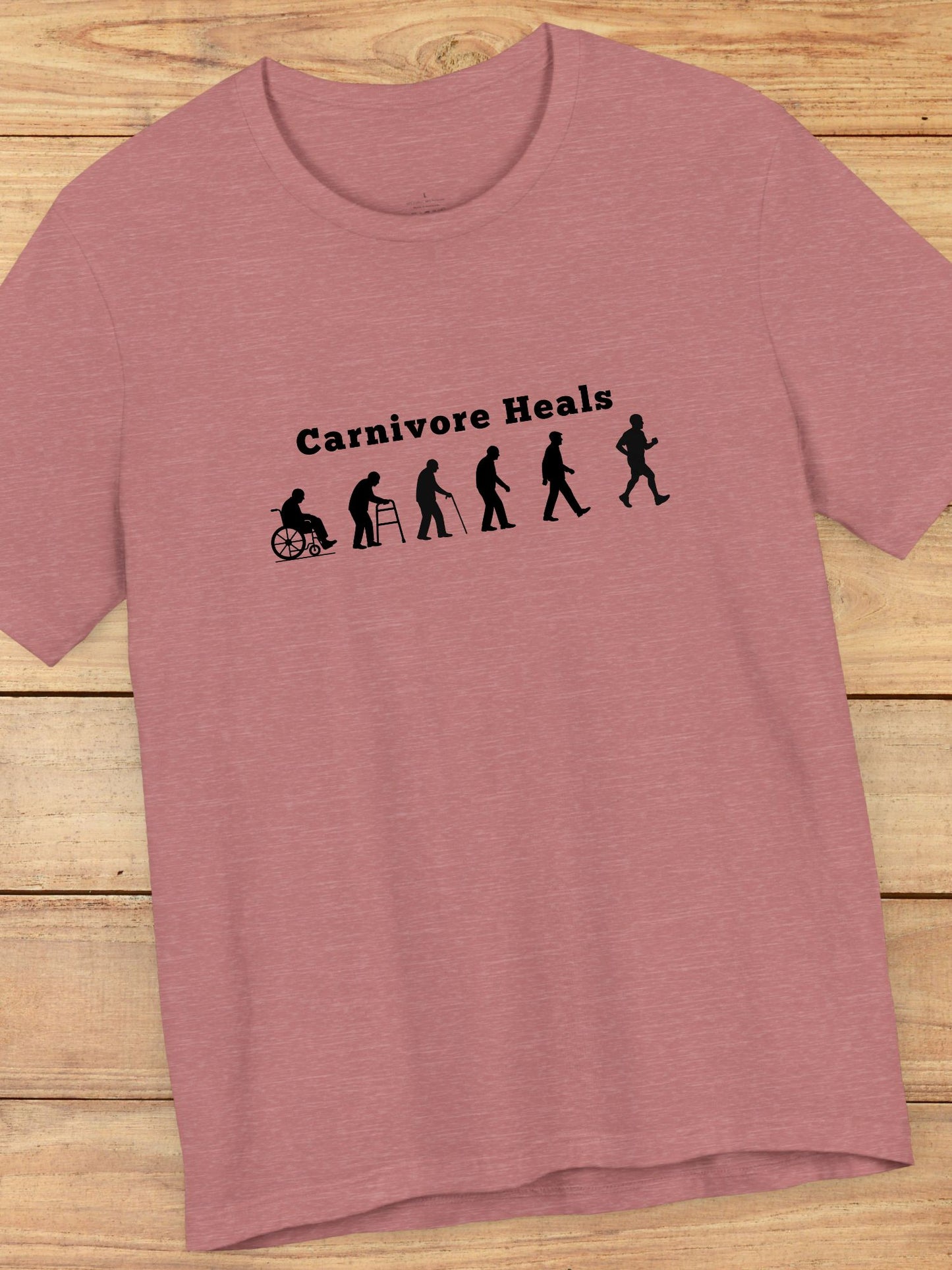 'Carnivore Heals' Unisex T-Shirt - Evolution of Carnivore Wellness Graphic, Carnivore Diet Apparel, Gift for Health Enthusiasts, Educational Tee, Heath and Wellness