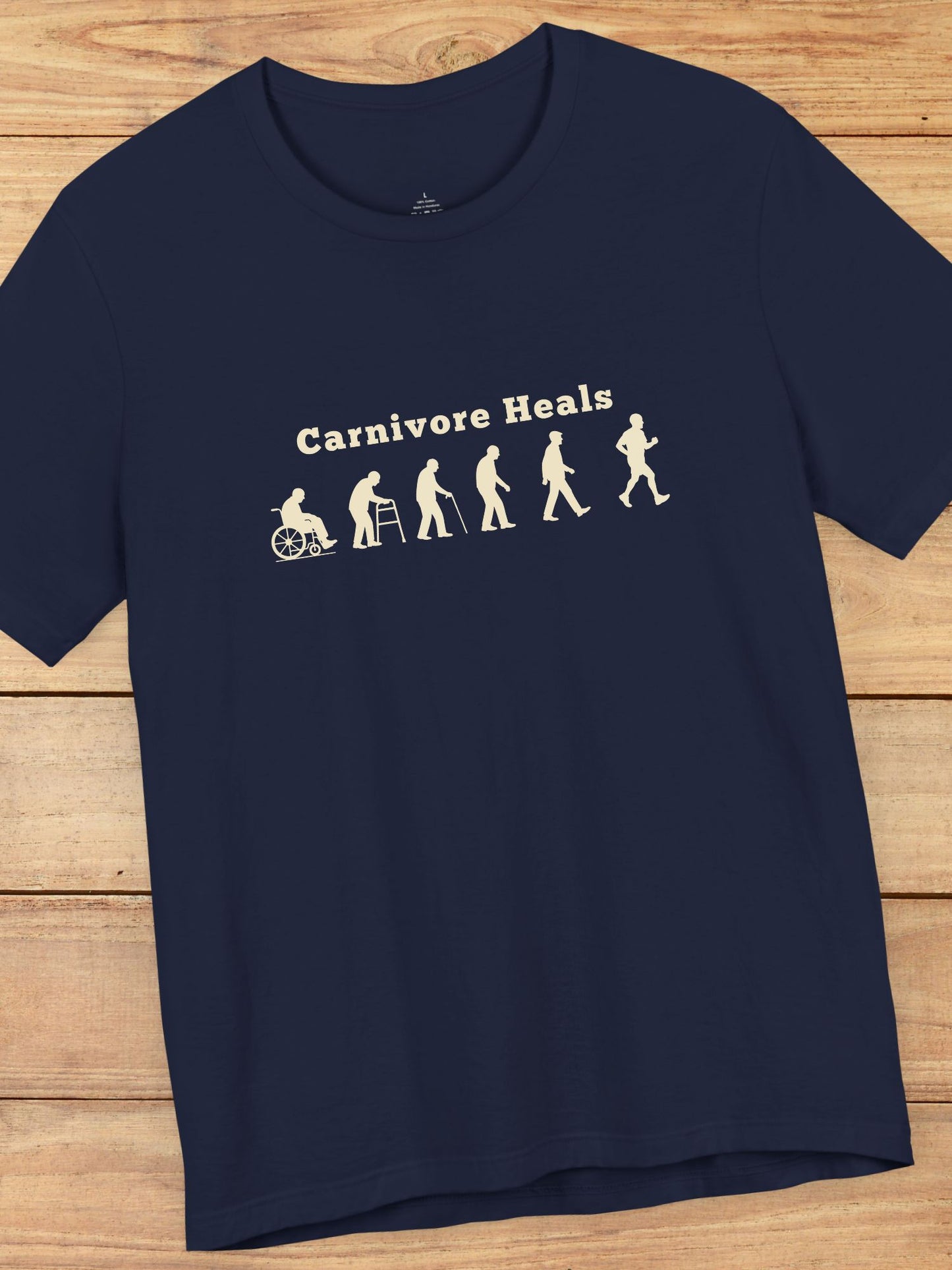 'Carnivore Heals' Unisex T-Shirt - Evolution of Carnivore Wellness Graphic, Carnivore Diet Apparel, Gift for Health Enthusiasts, Educational Tee, Heath and Wellness