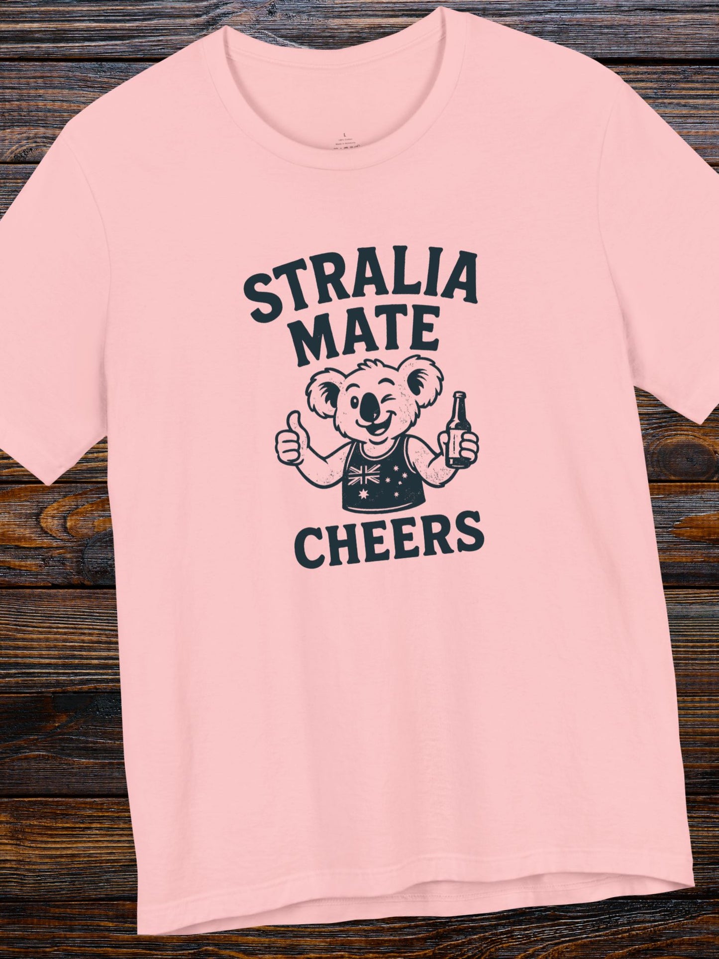'Stralia Mate, Cheers' Koala Graphic T-Shirt, Australian Celebration Tee, Unisex Tee, Gift for Travelers, Summer Casual Wear, Australia Day, Fun Souvenir