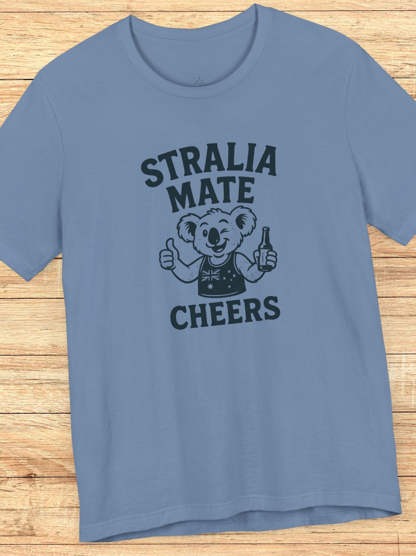 'Stralia Mate, Cheers' Koala Graphic T-Shirt, Australian Celebration Tee, Unisex Tee, Gift for Travelers, Summer Casual Wear, Australia Day, Fun Souvenir
