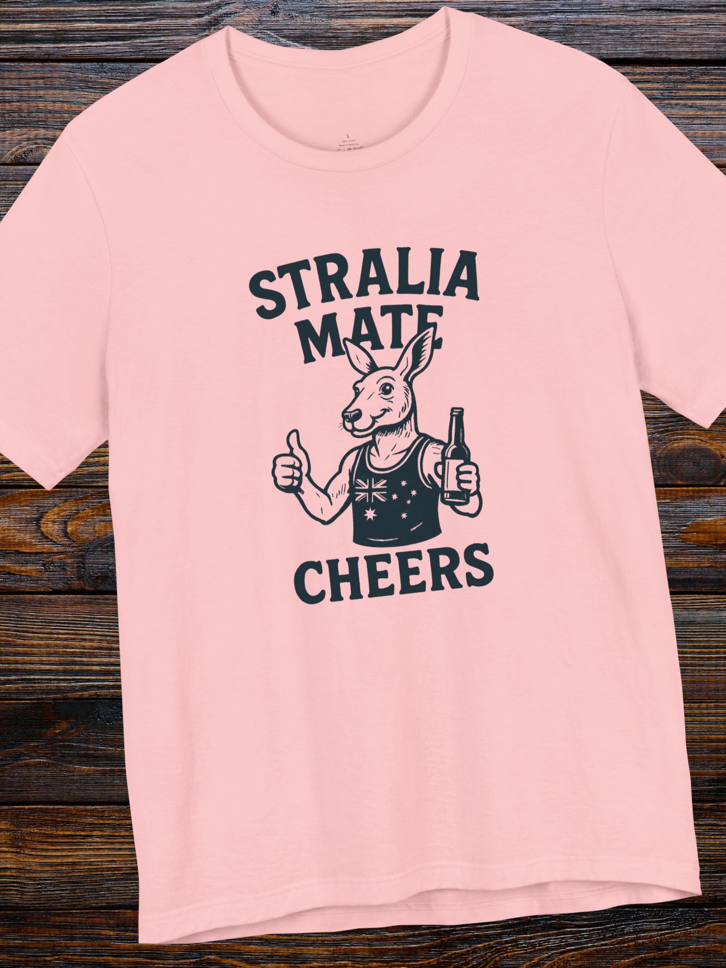 'Aussie Mate, Cheers' Kangaroo Graphic Unisex T-Shirt, Australian Theme Shirt, Summer Wear, Party Shirt