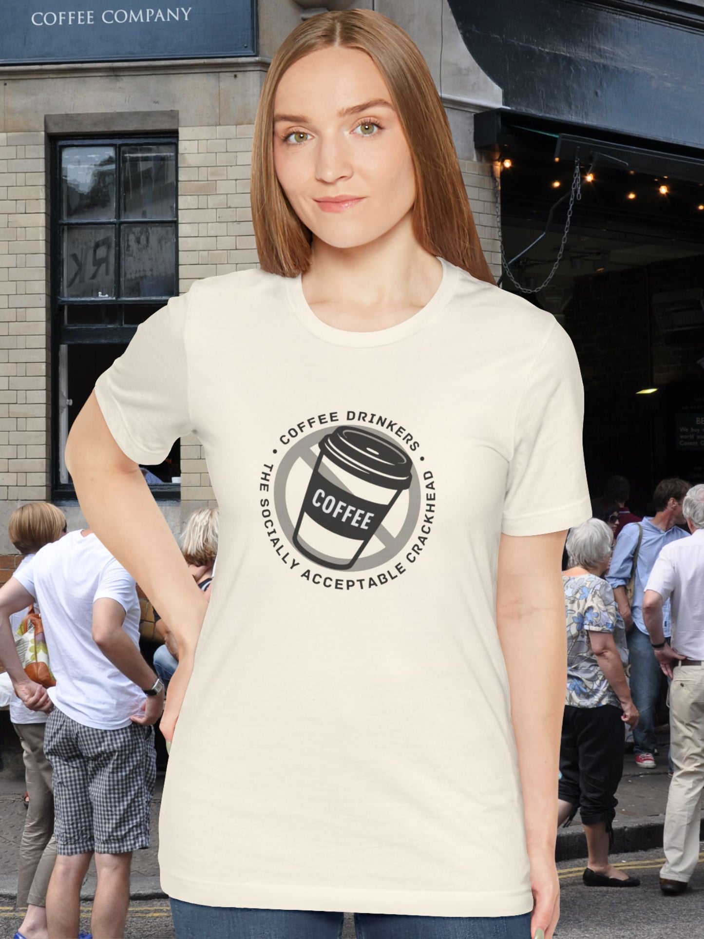 'Coffee Drinkers, The Socially Acceptable Crackhead' Unisex T-Shirt, Health and Wellness, Anti-Coffee Tee, Anti-Drug Abuse, Neurotoxin