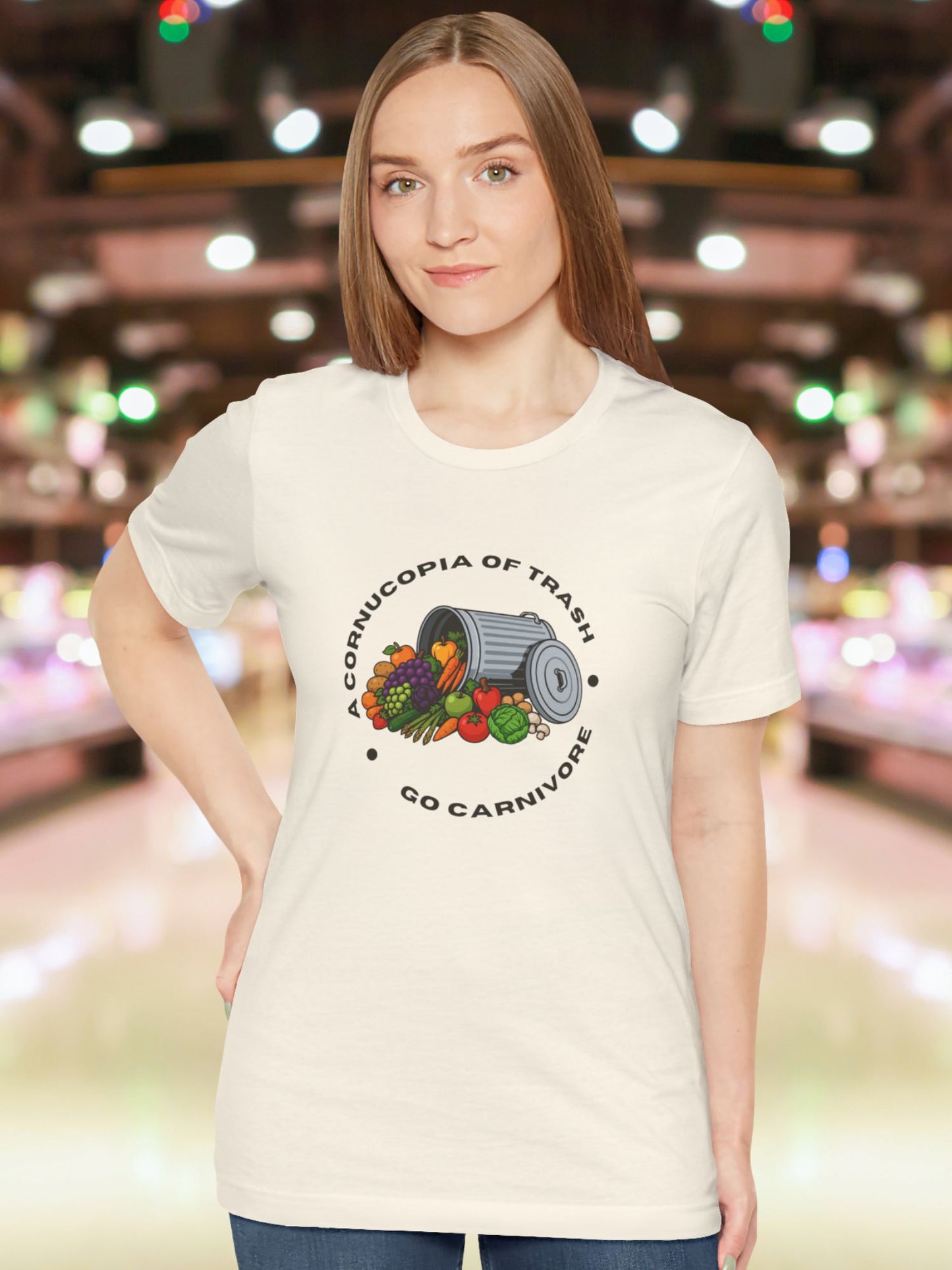 'A Cornucopia of Trash, Go Carnivore' Unisex T-Shirt, Carnivore Diet Apparel, Health and Wellness