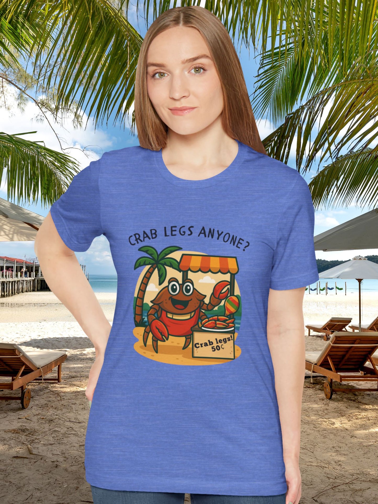 'Crab Legs Anyone?, Crab Legs 50¢' Funny Twisted Coconut Crab Graphic Unisex T-Shirt, Entrepreneur Crab, Summer Tees, Seafood Lover Gift, Beach Vibes, Casual Wear, Ocean-Inspired Apparel