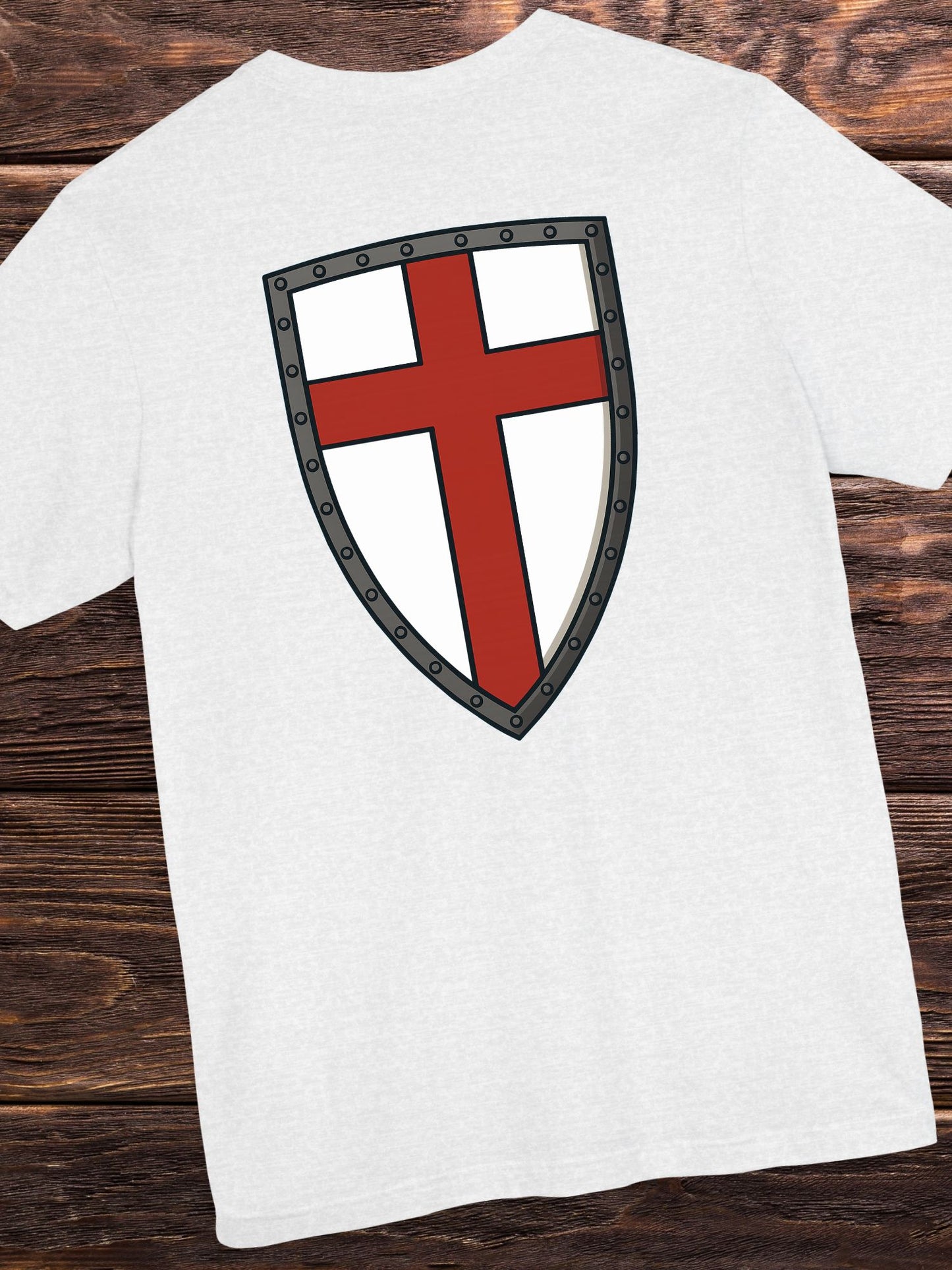 Crusader Cross (Back) Graphic Unisex T-Shirt, Christian Warrior Apparel