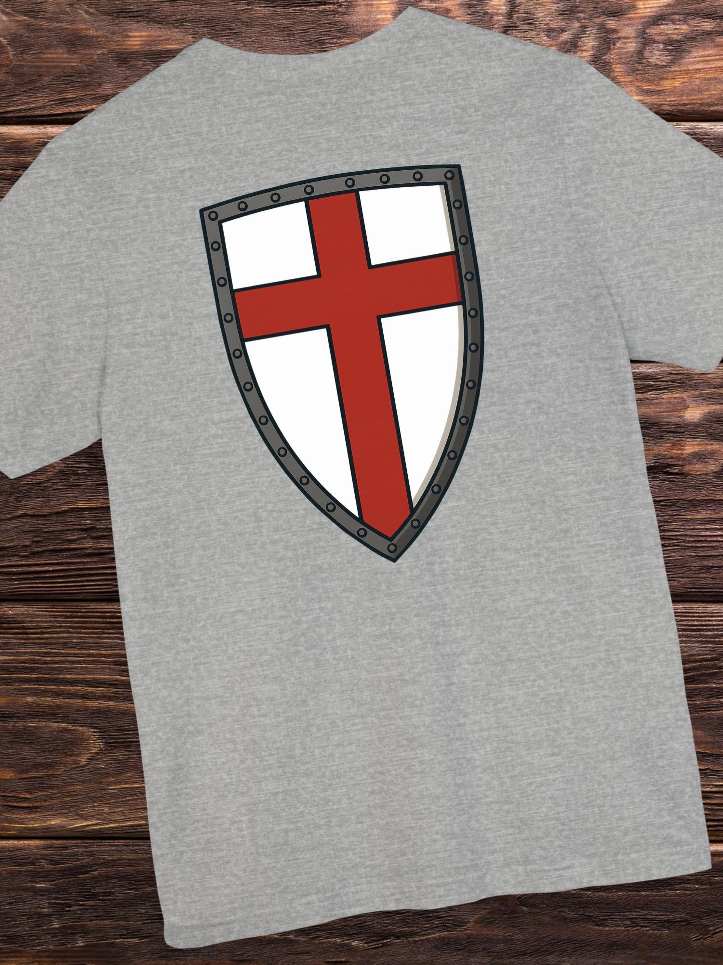 Crusader Cross (Back) Graphic Unisex T-Shirt, Christian Warrior Apparel