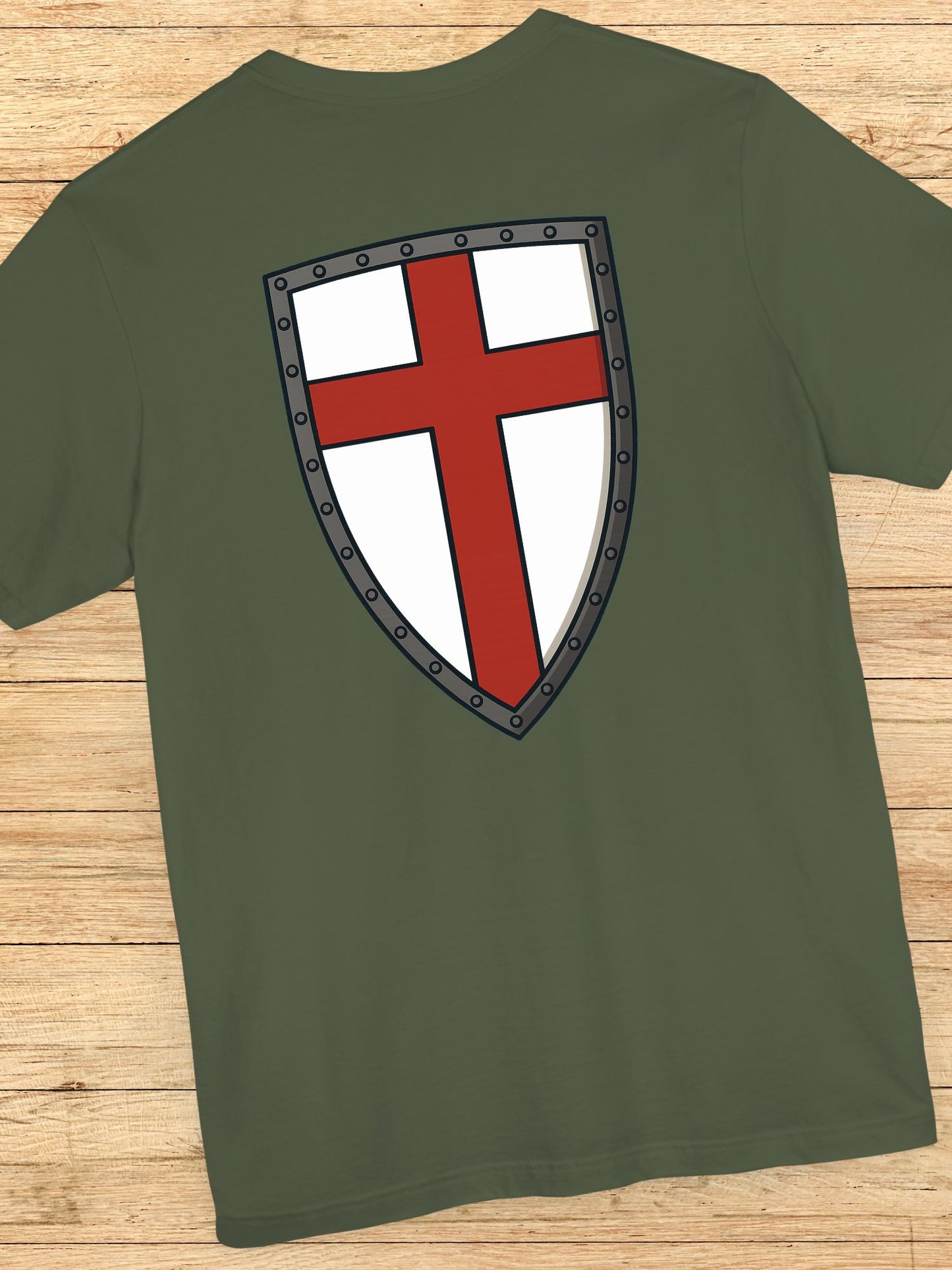 Crusader Cross (Back) Graphic Unisex T-Shirt, Christian Warrior Apparel