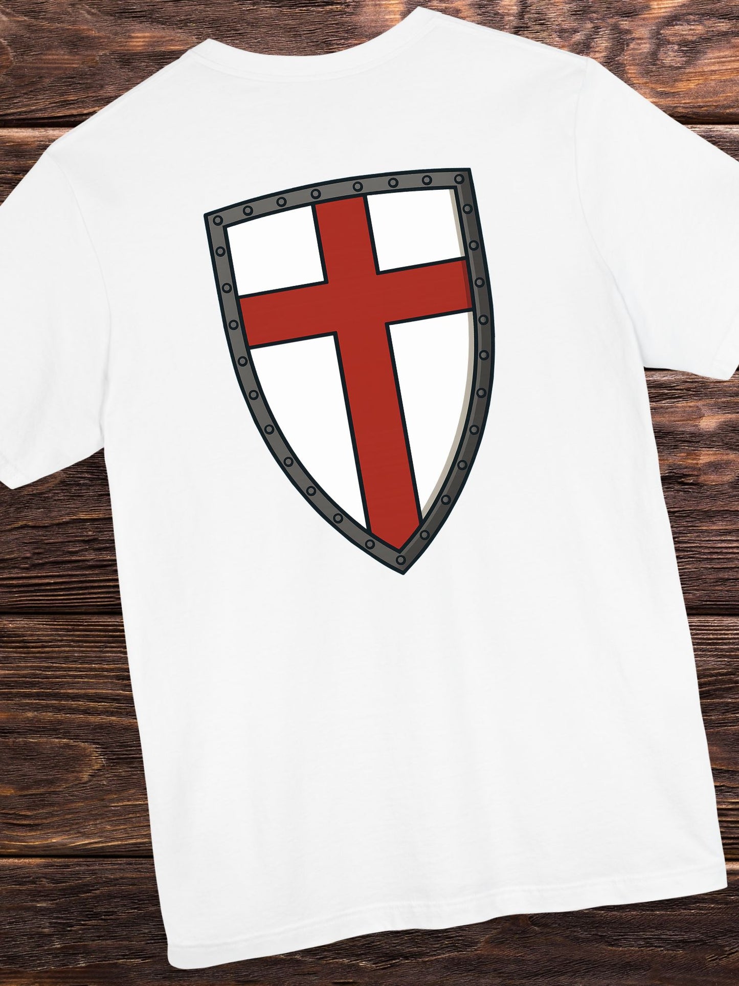 Crusader Cross (Back) Graphic Unisex T-Shirt, Christian Warrior Apparel