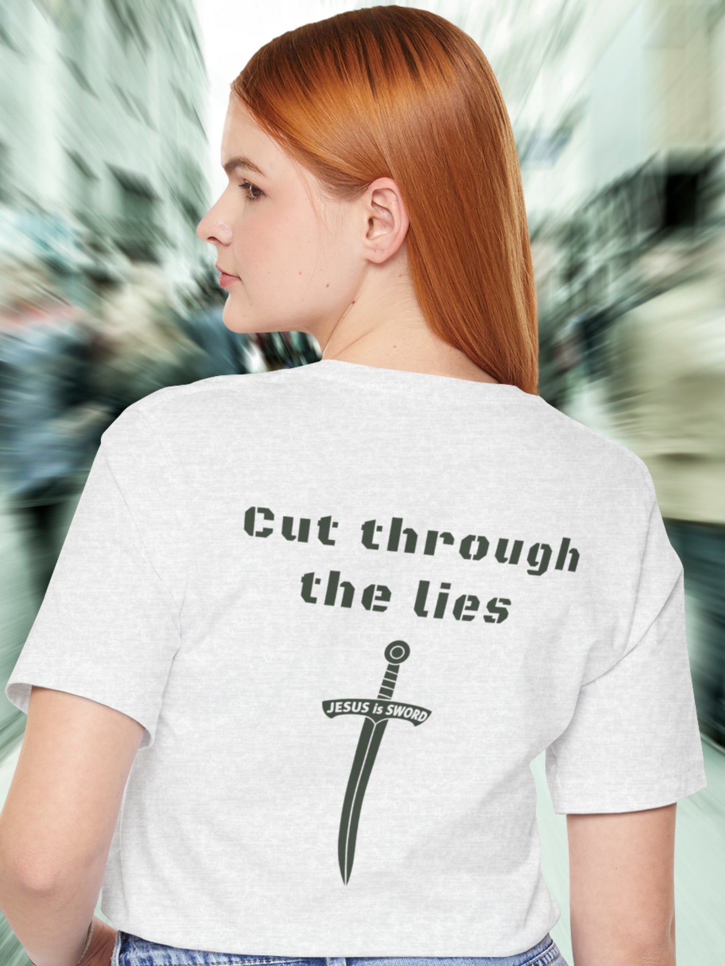 'Cut through the lies, JESUS is SWORD' Unisex T-Shirt, Christian Apparel, Jesus Tee