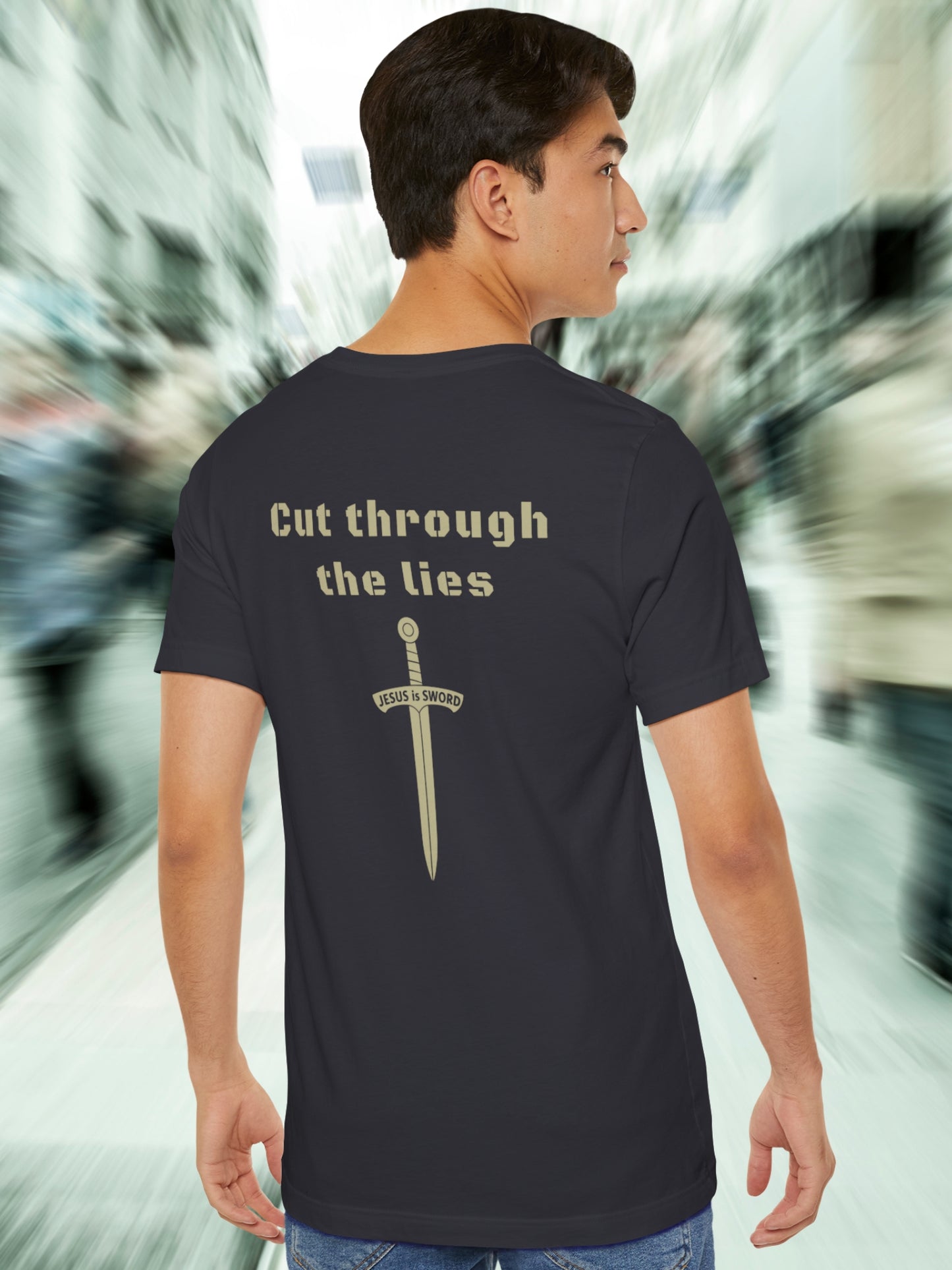 'Cut through the lies, JESUS is SWORD' Unisex T-Shirt, Christian Apparel, Jesus Tee
