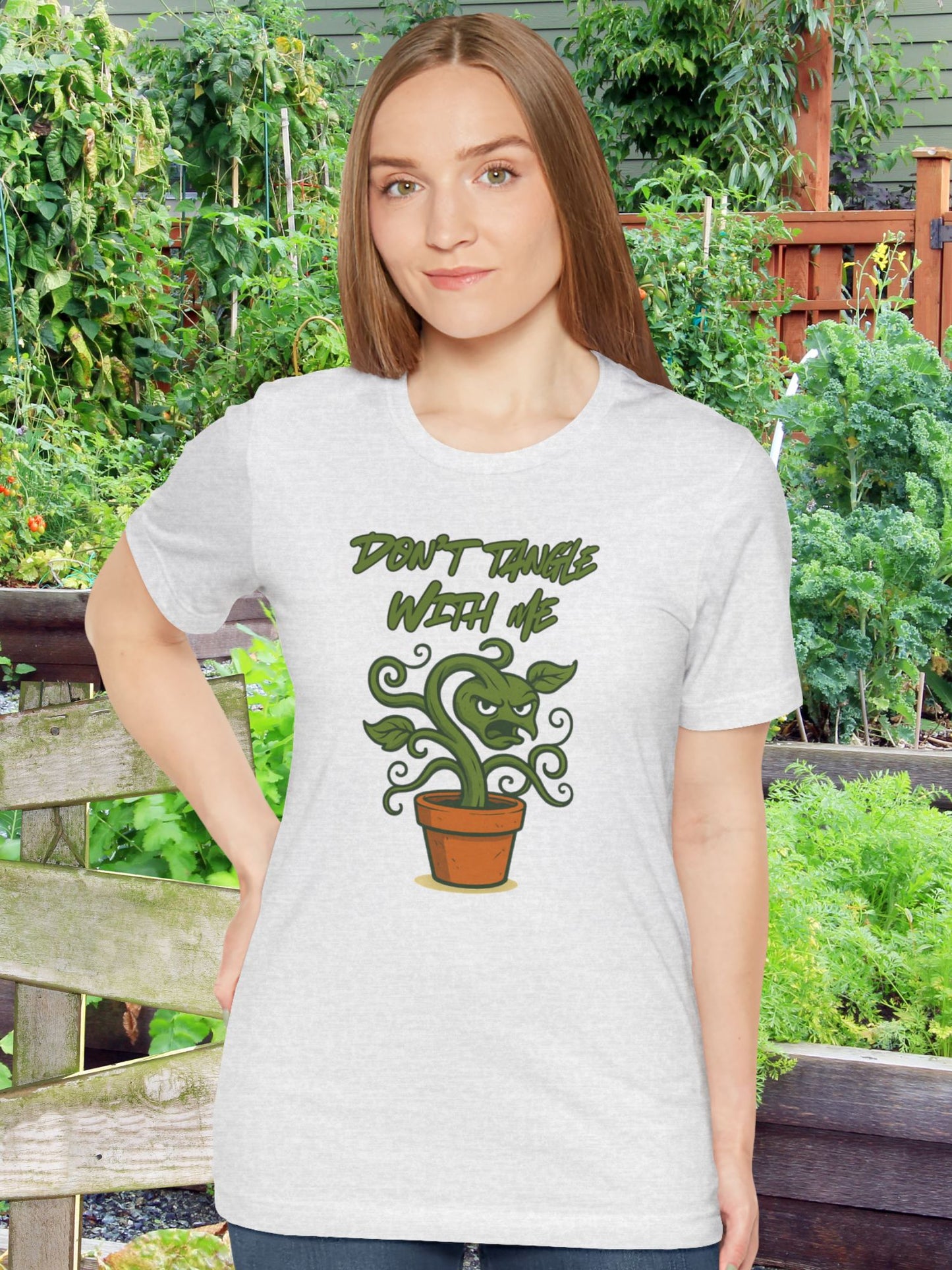 'Don't Tangle with Me' Menacing Plant Graphic Unisex T-Shirt, Cool Gift for Gardeners, Jiu Jitsu, Summer Wear