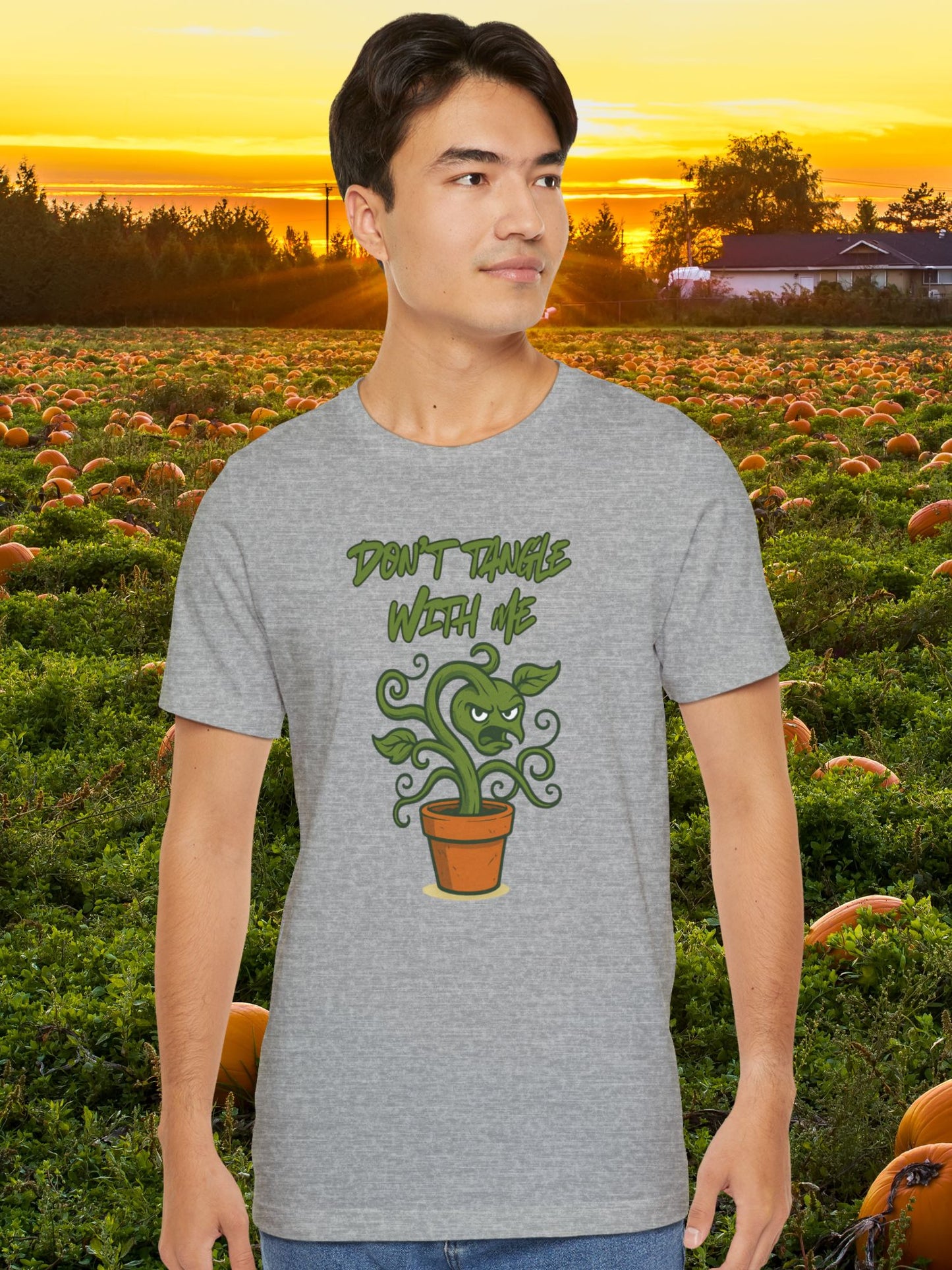 'Don't Tangle with Me' Menacing Plant Graphic Unisex T-Shirt, Cool Gift for Gardeners, Jiu Jitsu, Summer Wear