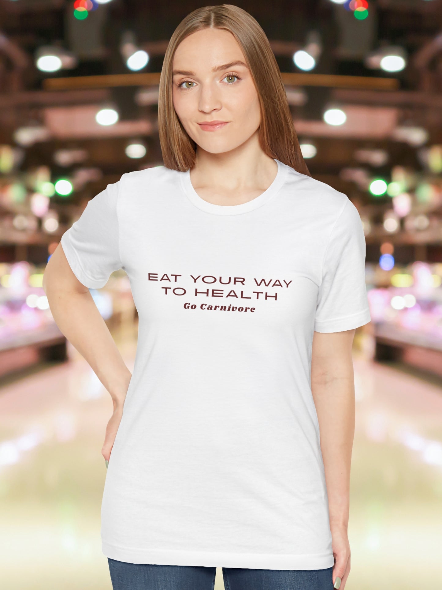 'Eat Your Way to Health, Go Carnivore' Unisex T-Shirt, Carnivore Diet Apparel, Motivational Shirt, Health and Wellness