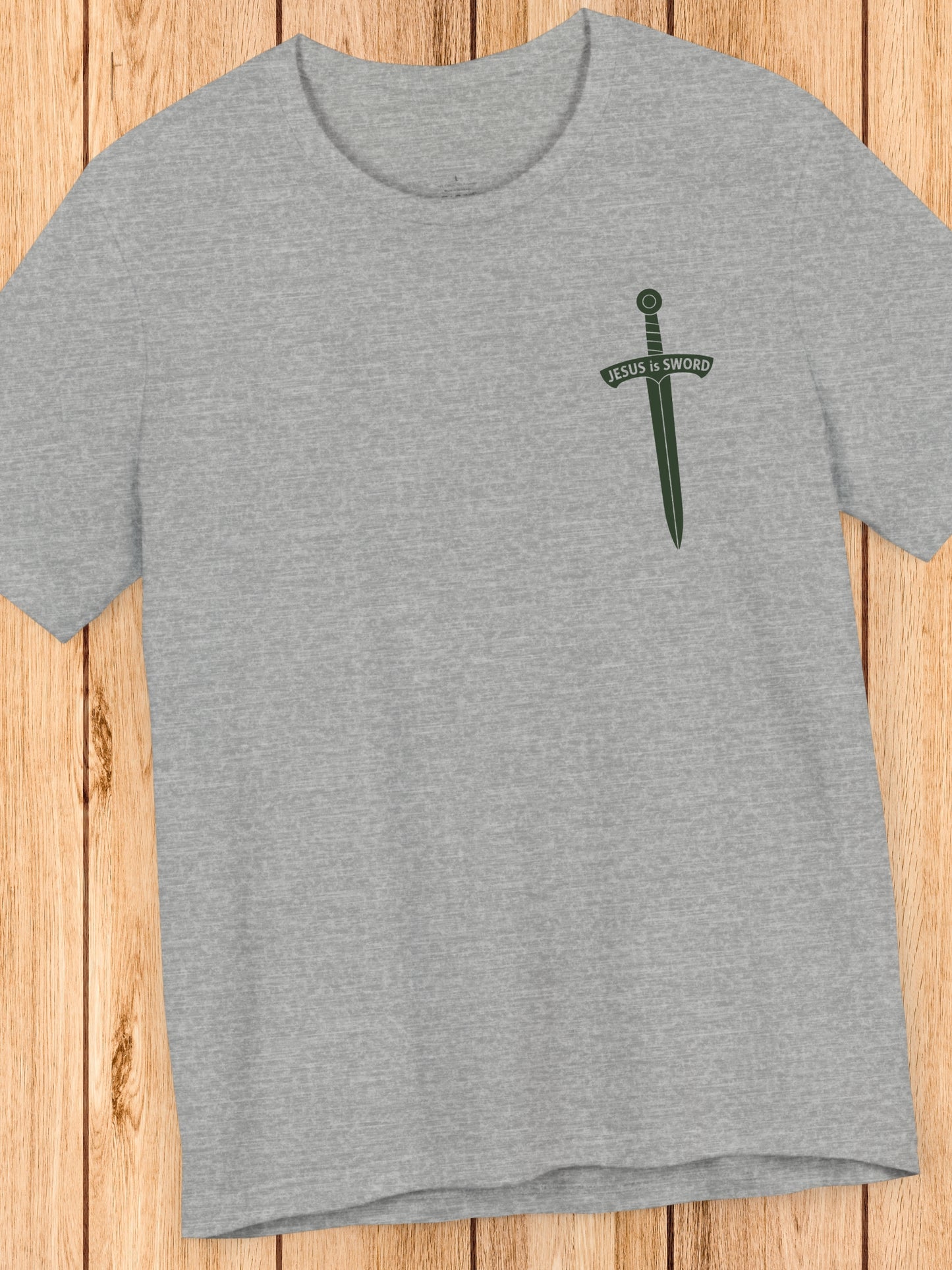 '... work out your salvation with fear and trembling, Philippians 2:12, JESUS is SWORD' Sword Graphic Unisex T-Shirt, Christian Apparel, Jesus Tee, Bible Verse