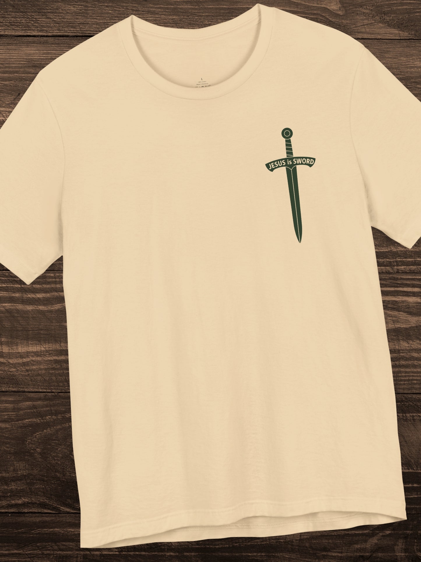 '... work out your salvation with fear and trembling, Philippians 2:12, JESUS is SWORD' Sword Graphic Unisex T-Shirt, Christian Apparel, Jesus Tee, Bible Verse