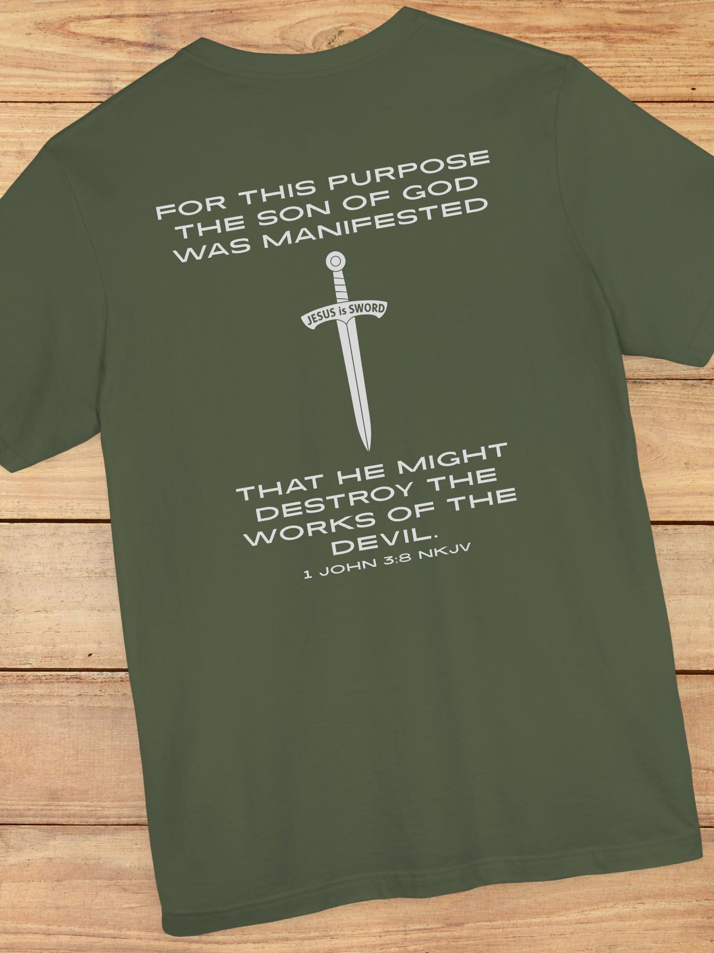'For This Purpose The Son Of God Was Manifested... Jesus is Sword' Unisex T-Shirt, Christian Apparel, Jesus Tee, Bible Verse 1 John 3:8