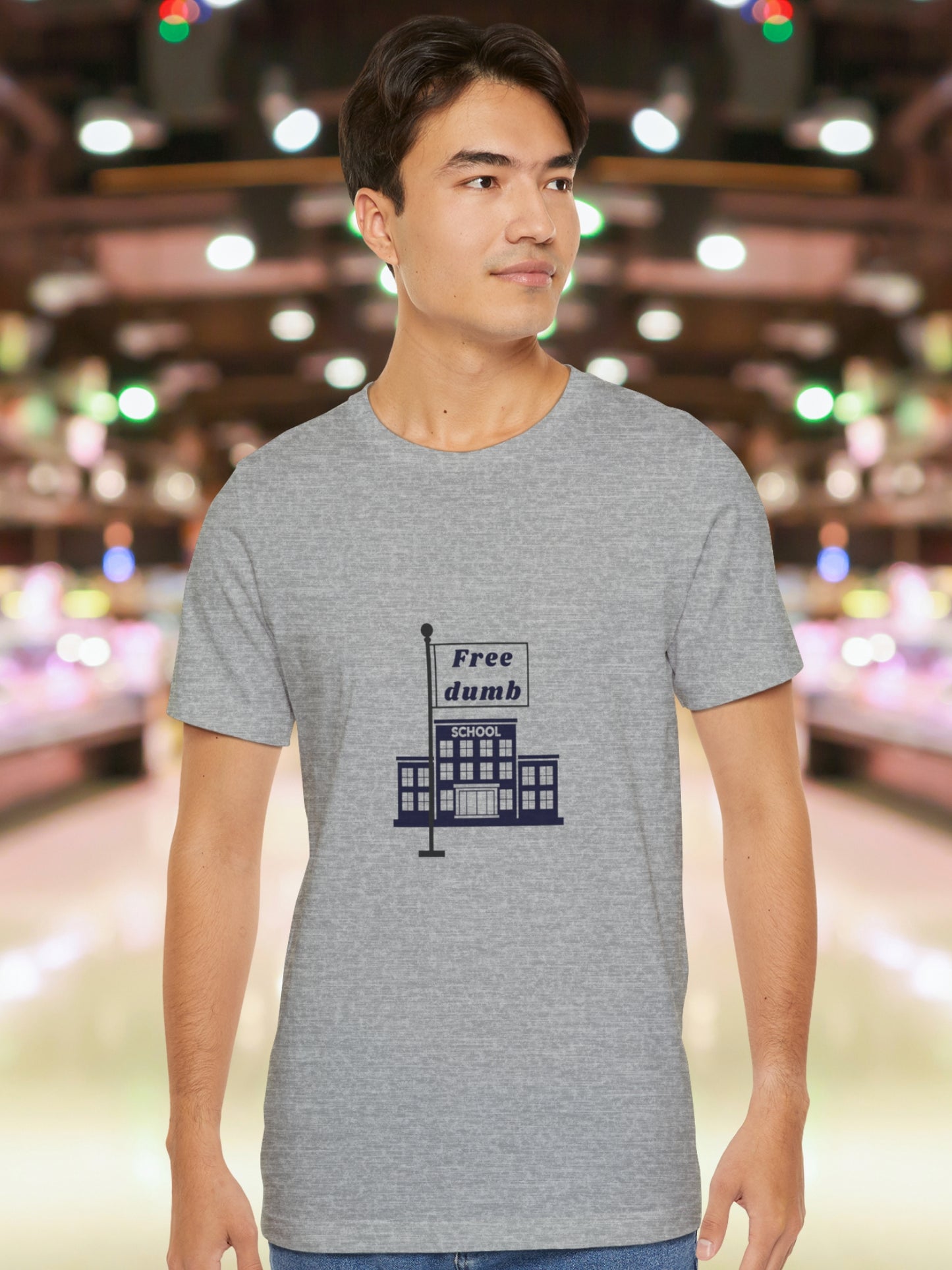 'Free dumb' School Graphic Unisex T-Shirt, Anti-School Tee
