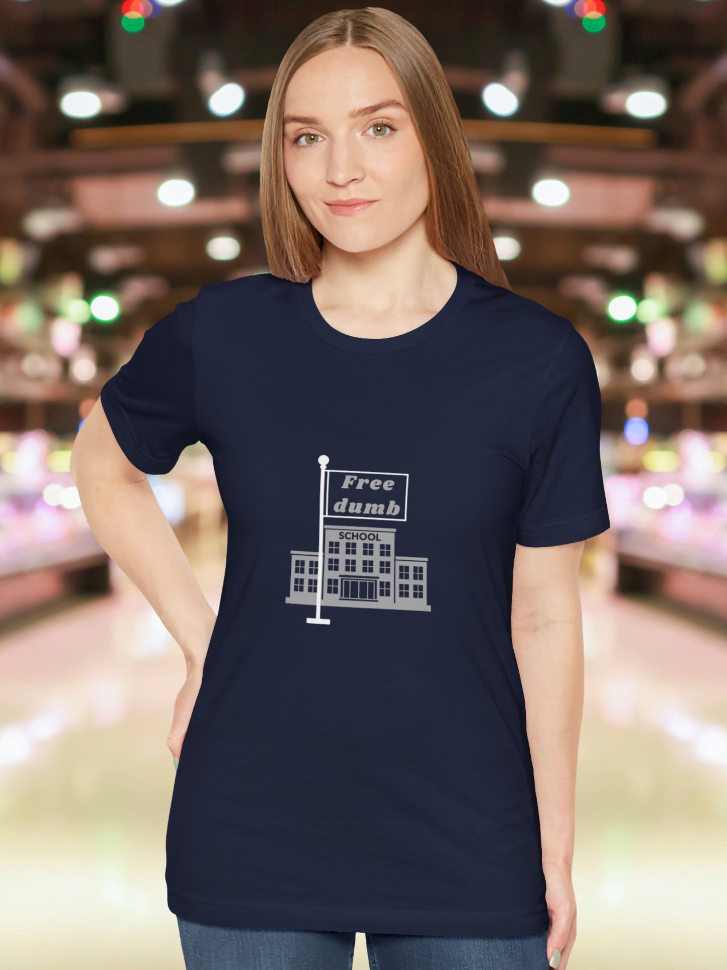 'Free dumb' School Graphic Unisex T-Shirt, Anti-School Tee