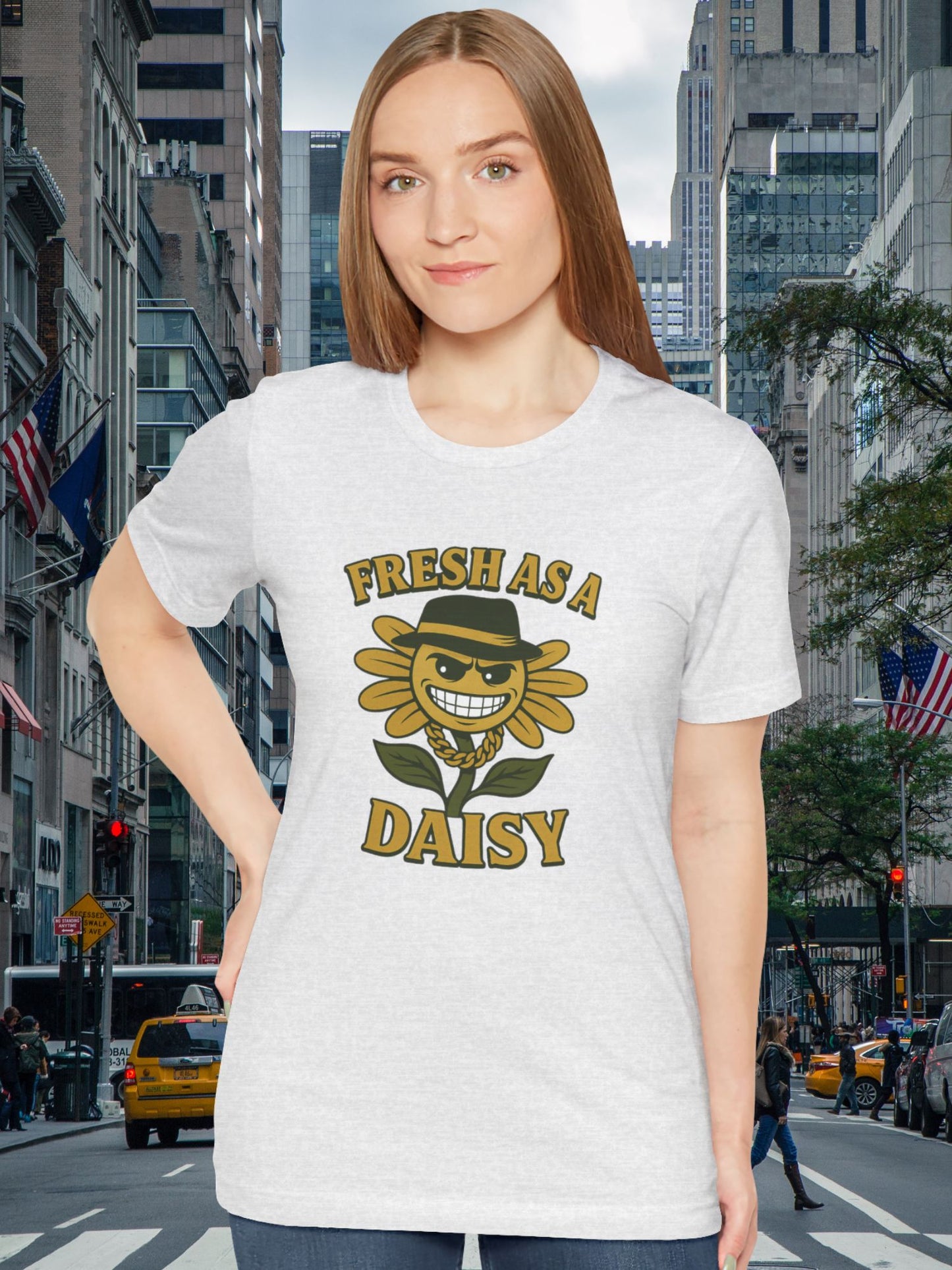 'Fresh as a Daisy' Gangster Flower Graphic Unisex T-Shirt,  Flower Lovers, Summer Apparel