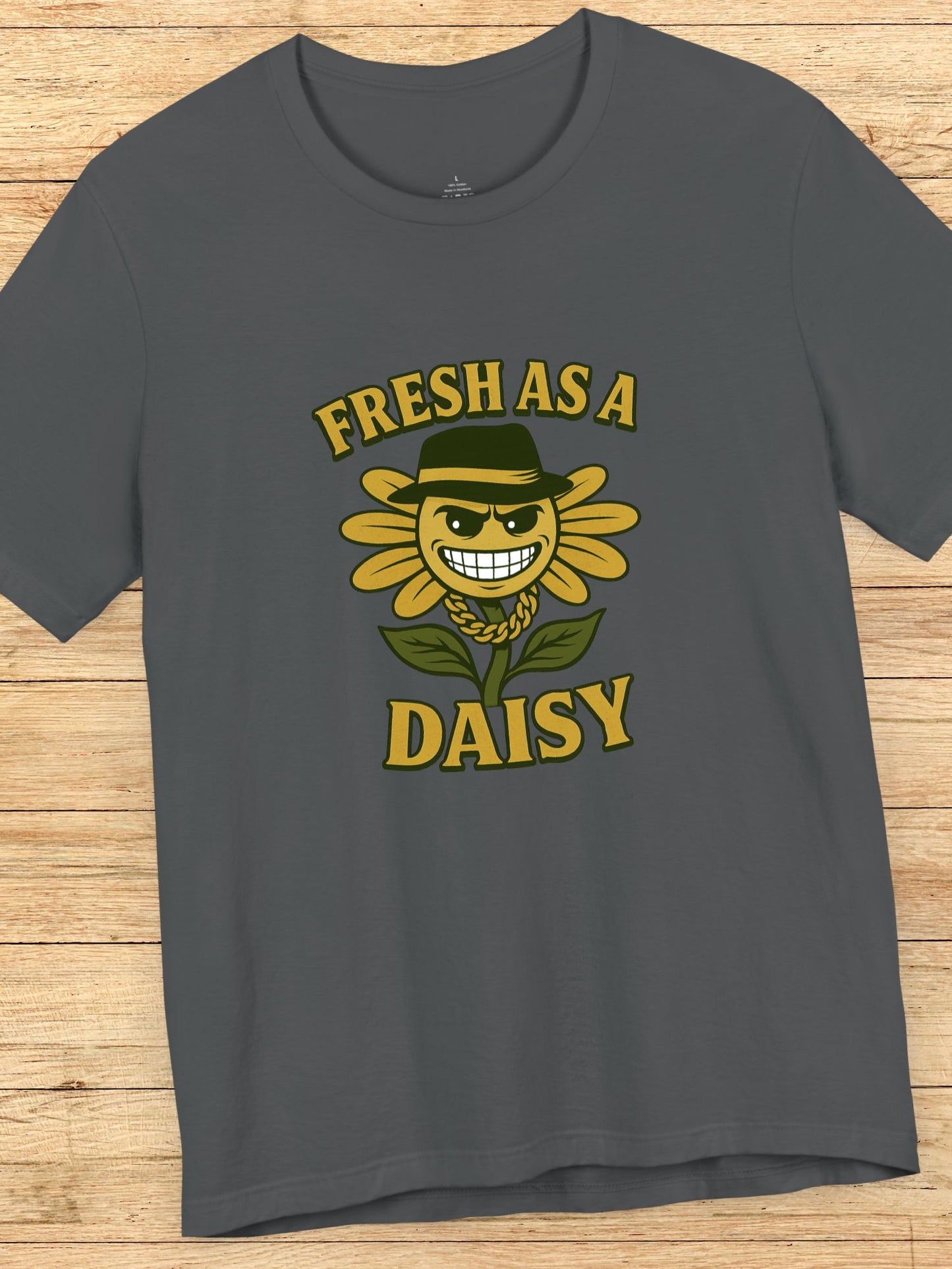 'Fresh as a Daisy' Gangster Flower Graphic Unisex T-Shirt,  Flower Lovers, Summer Apparel